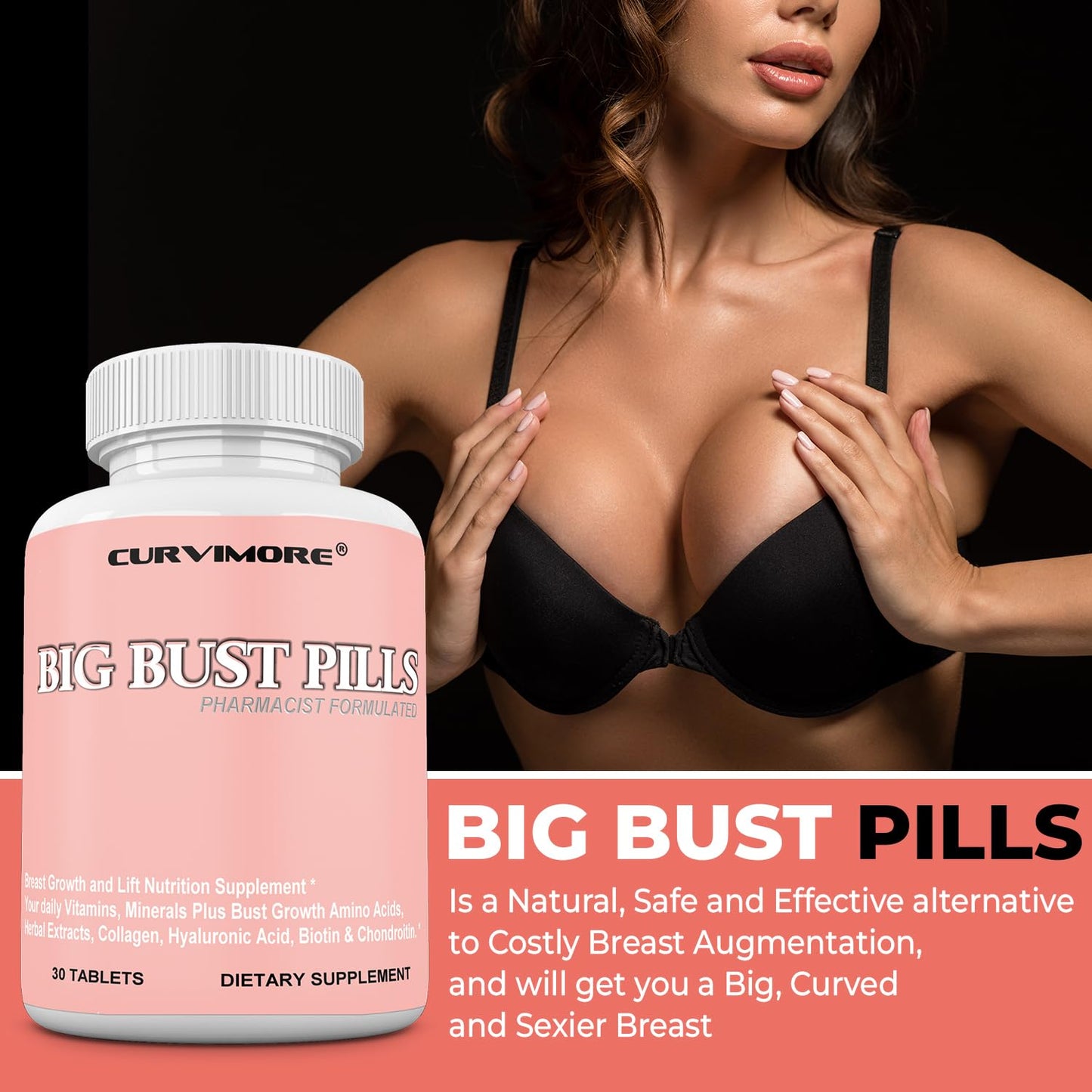 CURVIMORE Big Bust Pills V2 Tablets, 30 Count