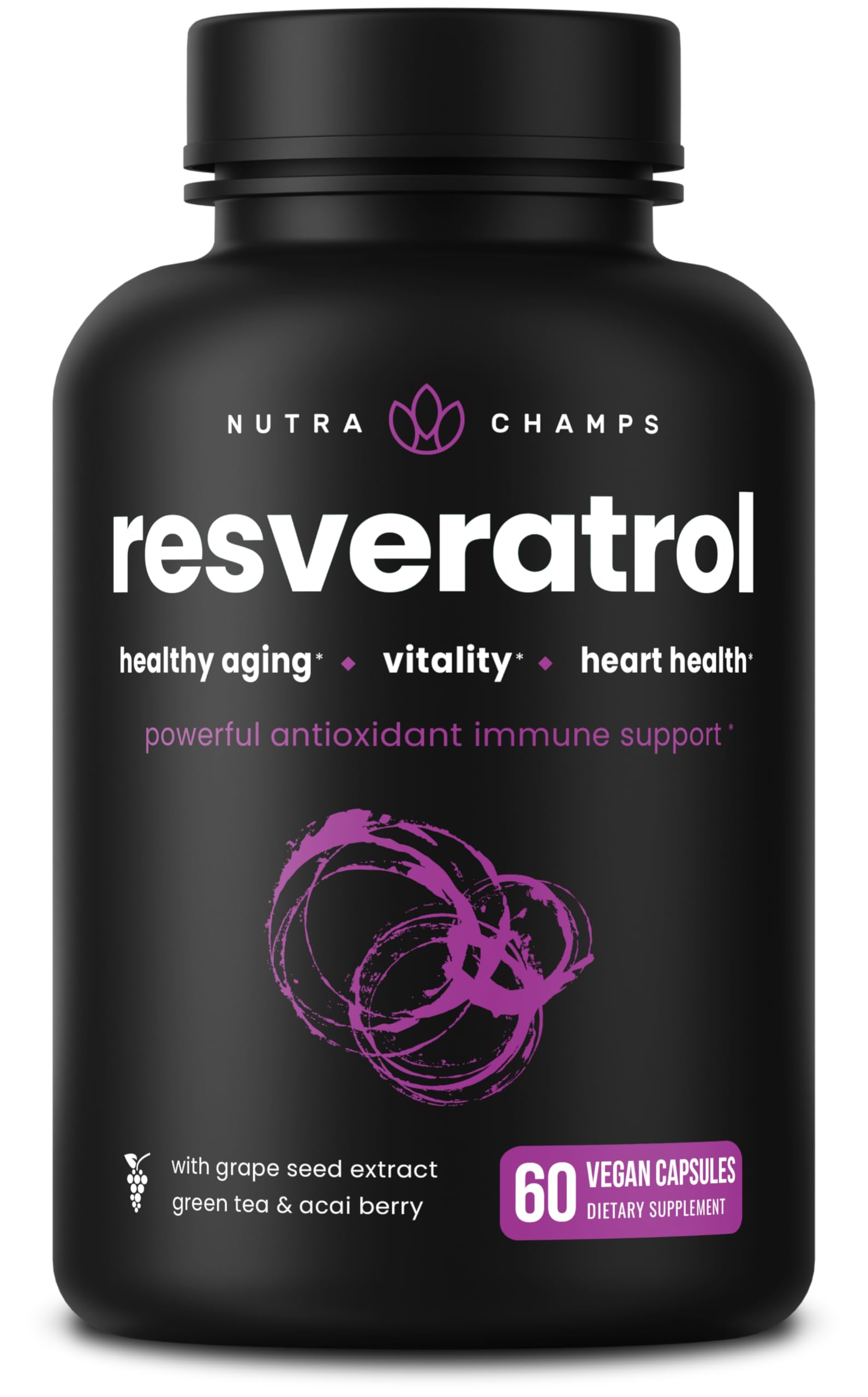 NutraChamps Resveratrol Complex Capsules, 60 Capsules