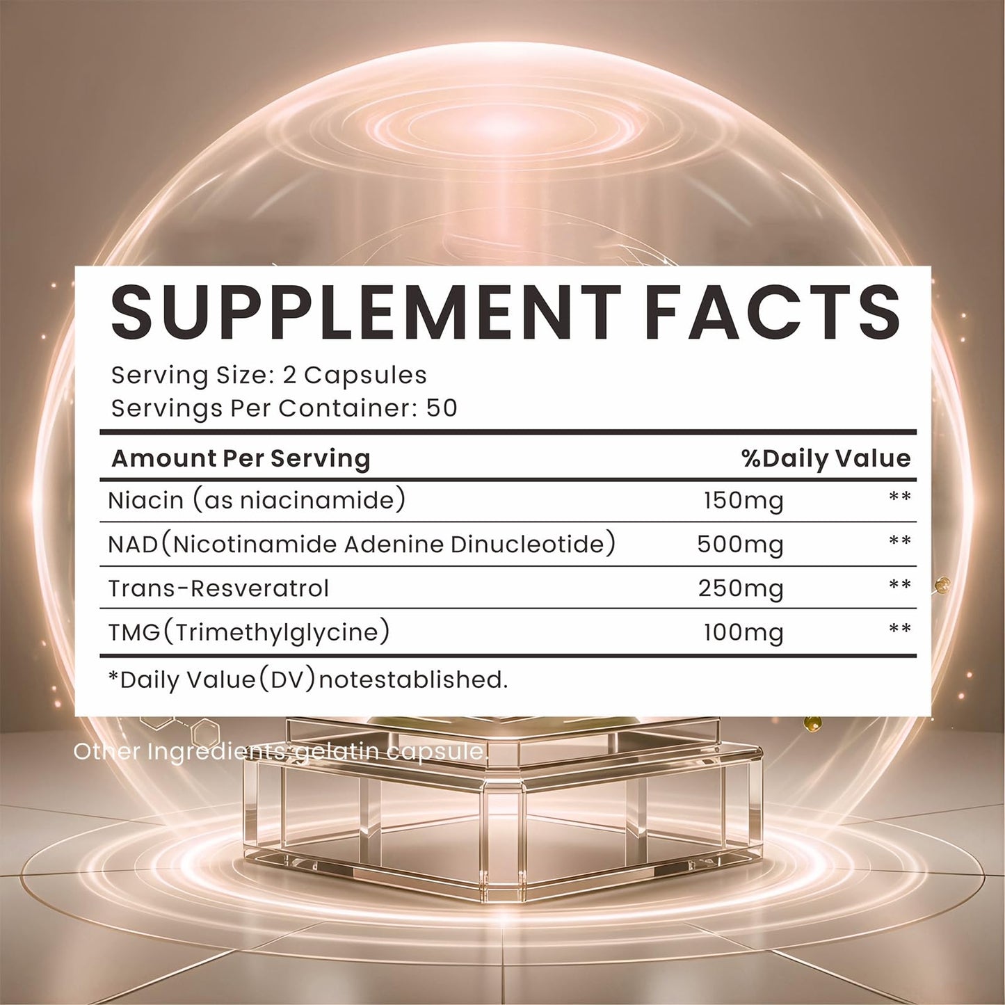 SylvaMyst Liposomal NAD+ Softgels with Resveratrol 180 Capsules