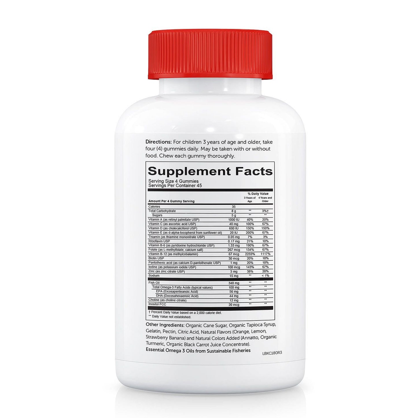 SmartyPants Kids Complete Daily Gummy Vitamins 180 Count