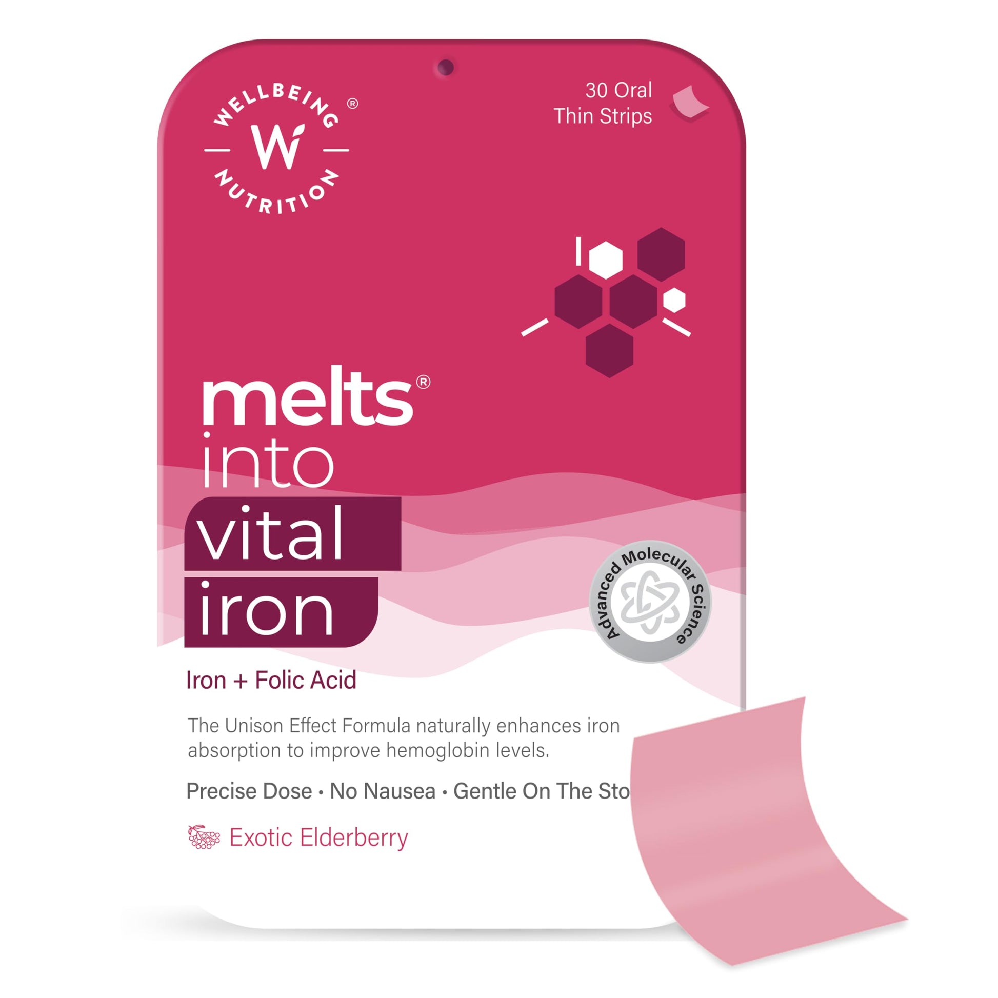 WELLBEING NUTRITION Melts Nano Iron Chewable 30 Count