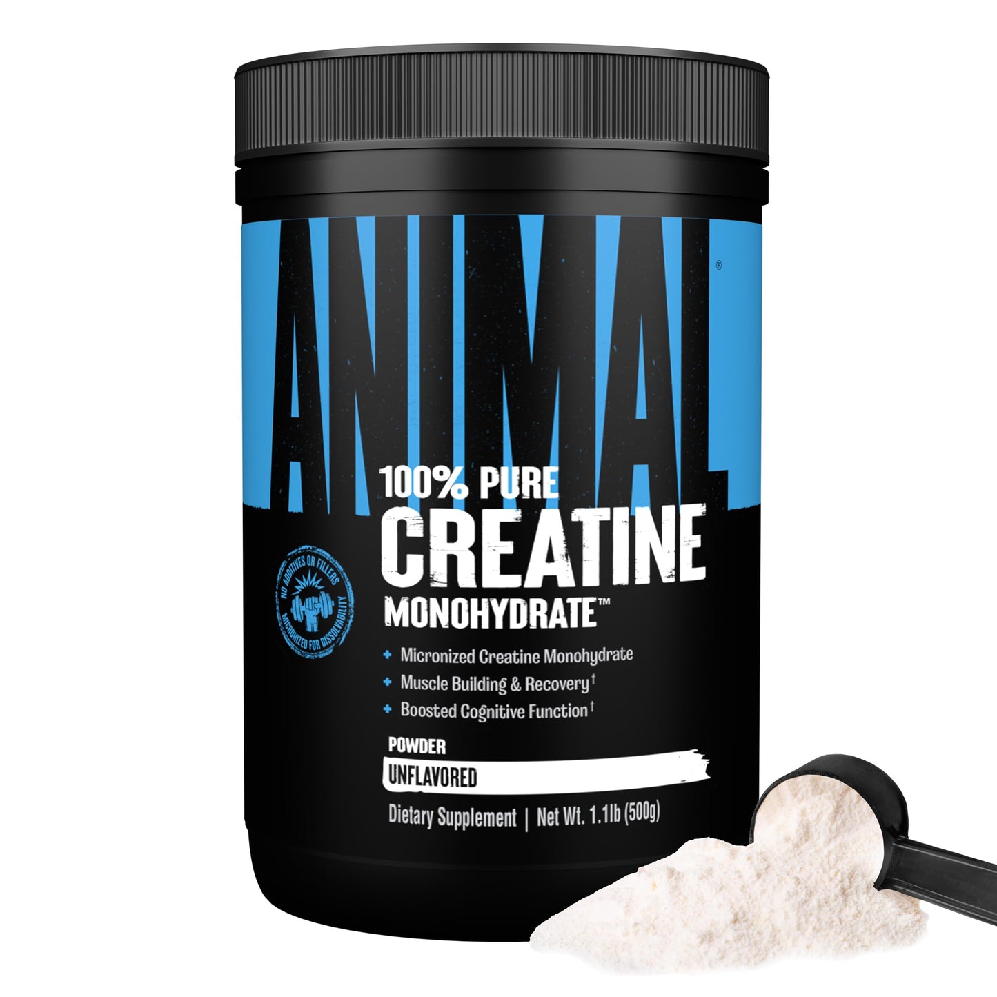 Animal Creatine Monohydrate Powder Unflavored 500g