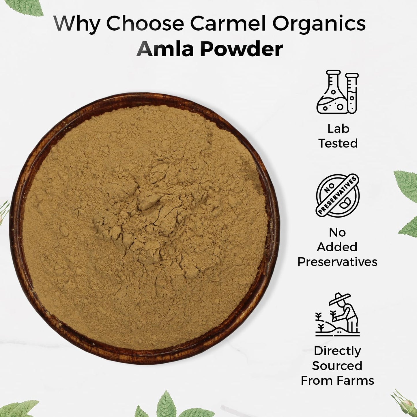 CARMEL ORGANICS Amla/Amlaki Emblica officinalis Fruit Powder, 8 Ounces