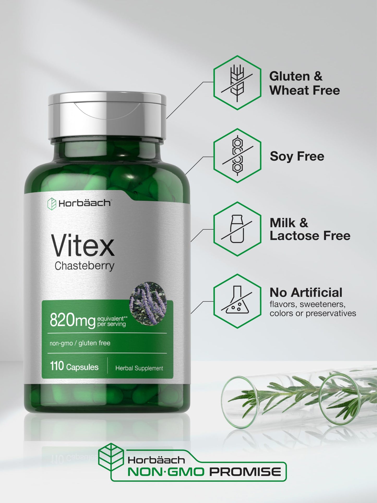 Horbäach Vitex Berry Capsules, 110 Count