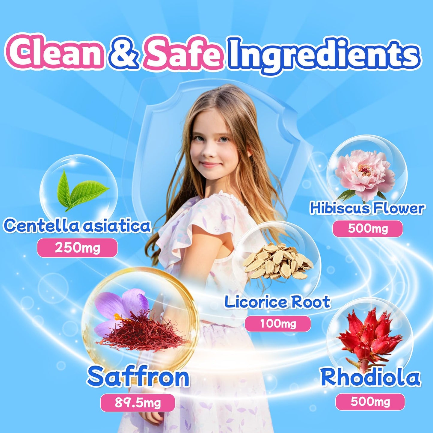 Biookultra Saffron Supplement Gummies for Kids, Gummy, 90 Count