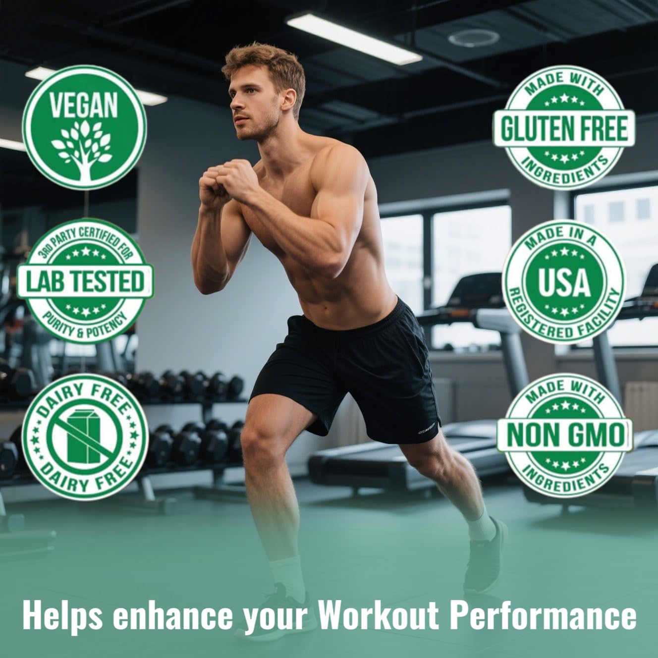 GMP Vitas Nitric Oxide Supplement 1000mg with L-Arginine, 100 Capsules