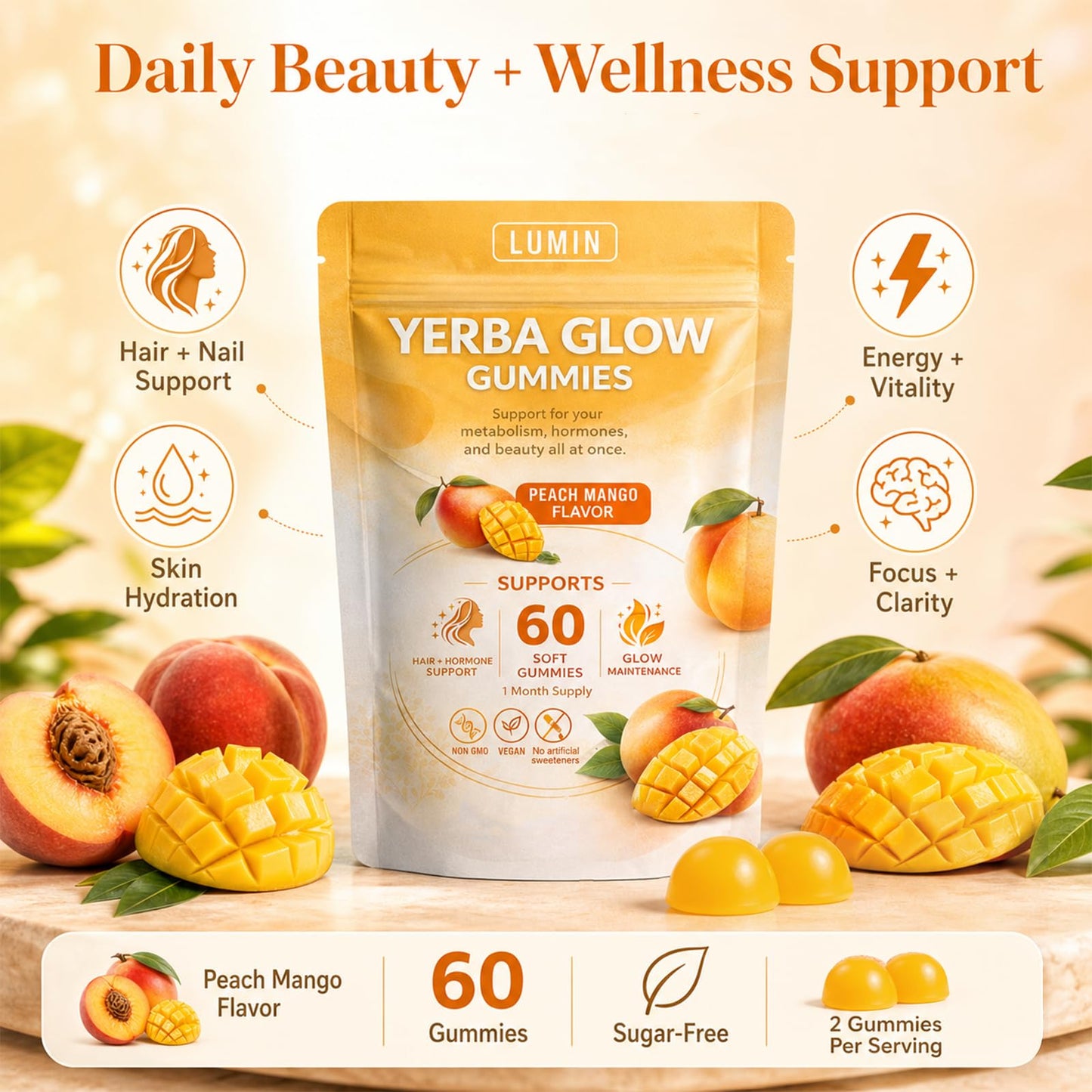 Motilli Lumin Yerba Glow Gummies 3 Count