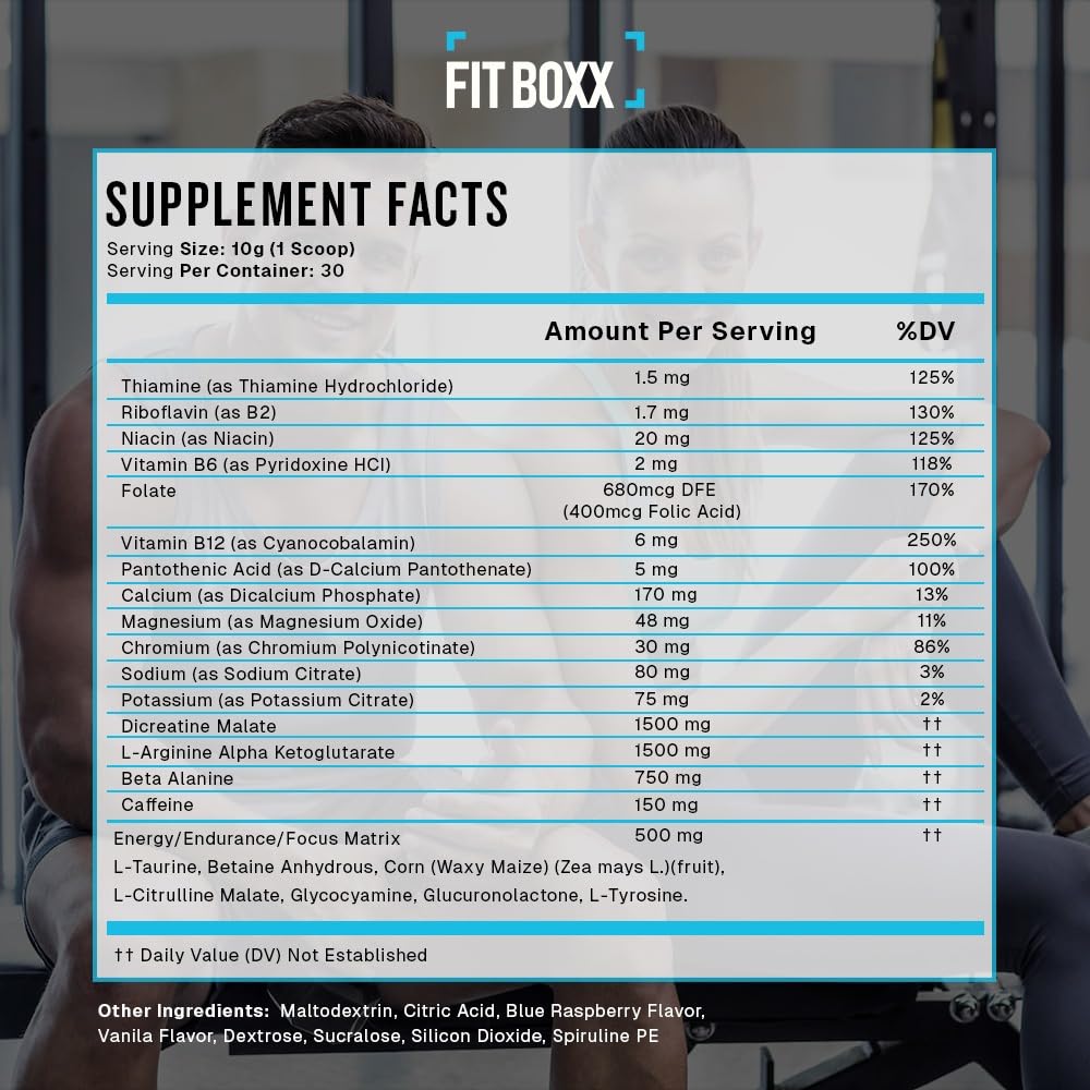 Fit Boxx FocusDrive Pre-Workout Powder 10.58 oz