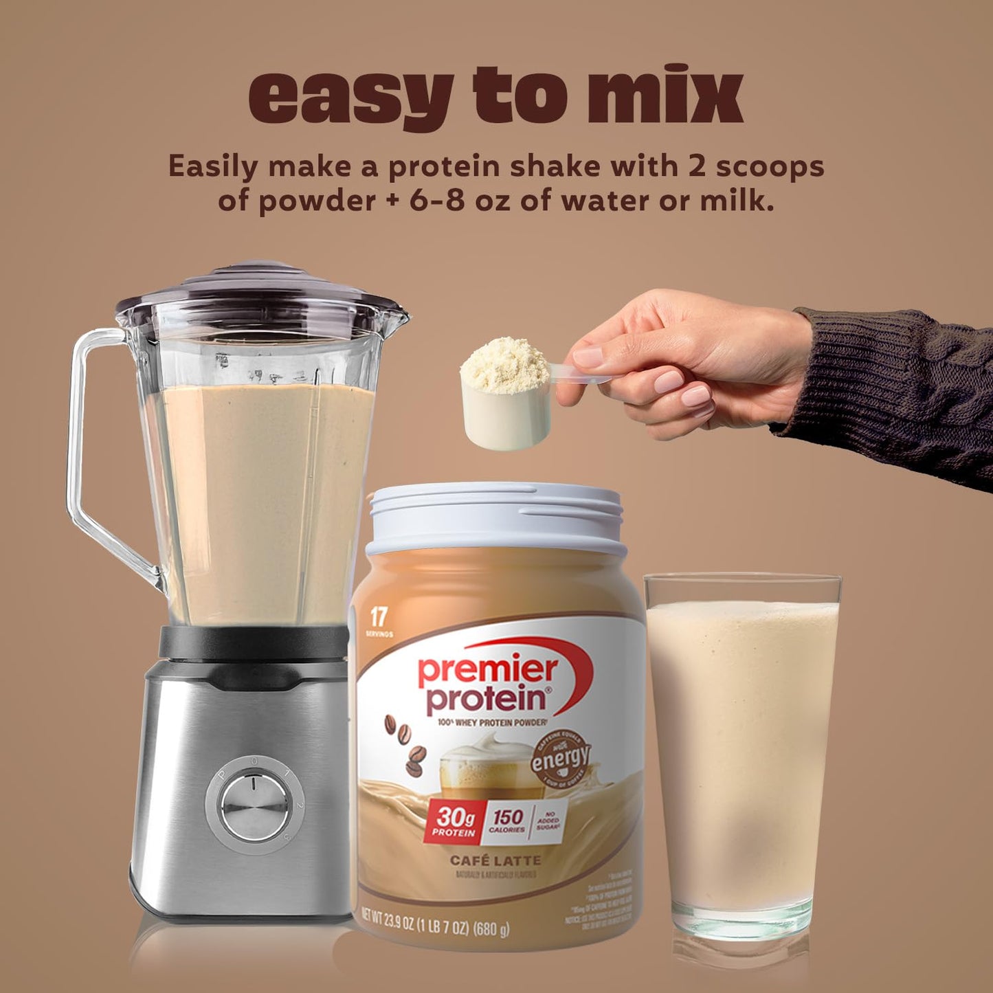 Premier Protein Powder Café Latte 23.9 oz