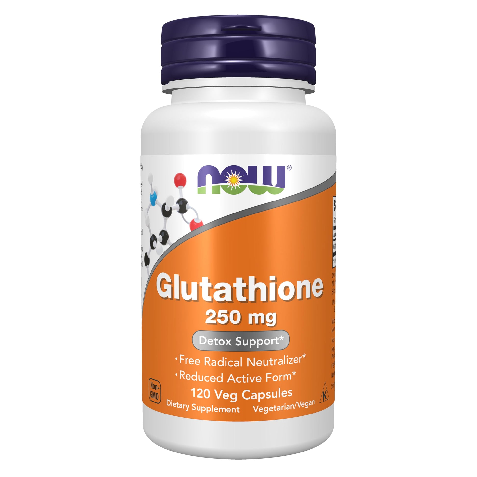 NOW Foods Glutathione 250 mg Detoxification Support, Capsule, 120