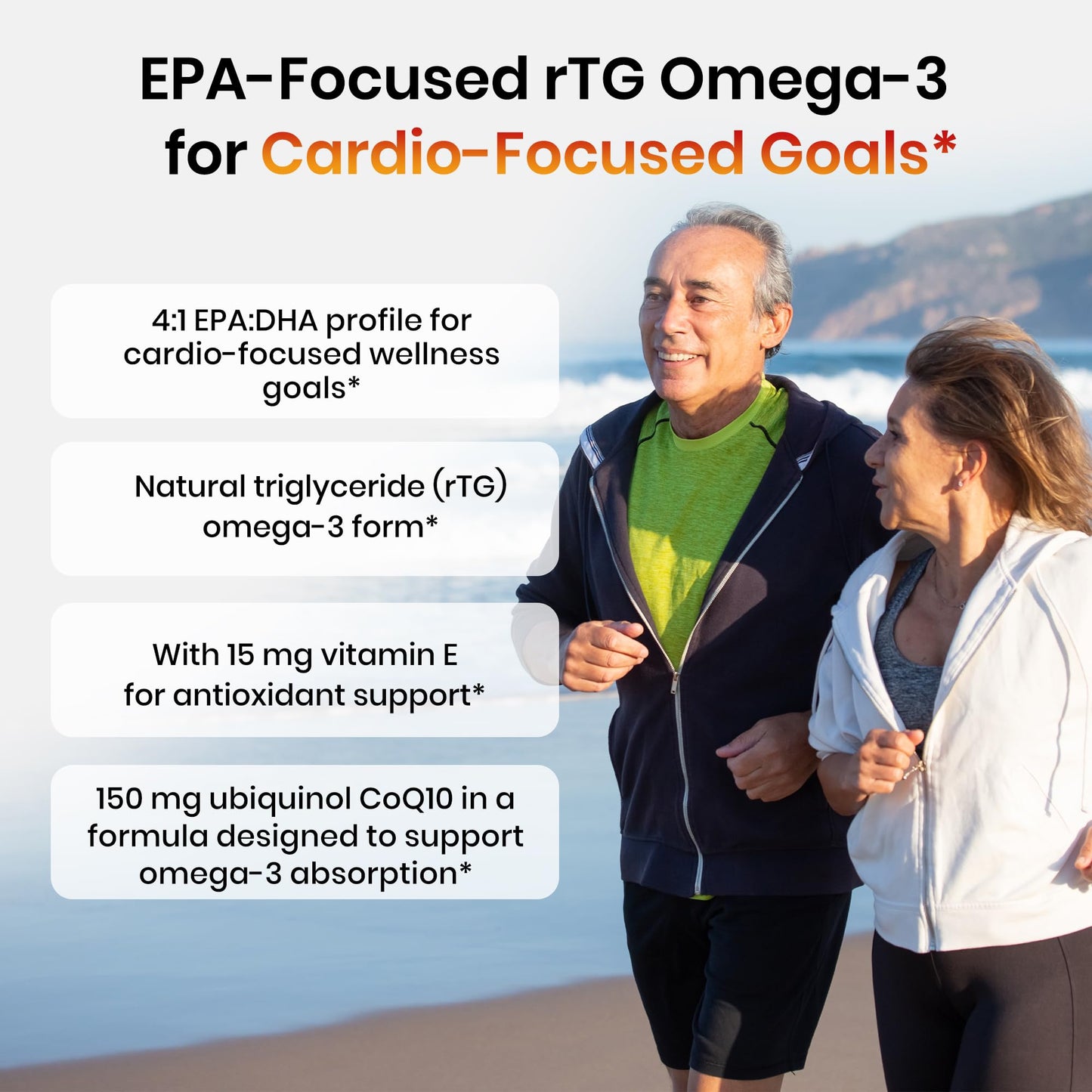Arofum Omega 3 Fish Oil with CoQ10 Softgels, 300 Softgels