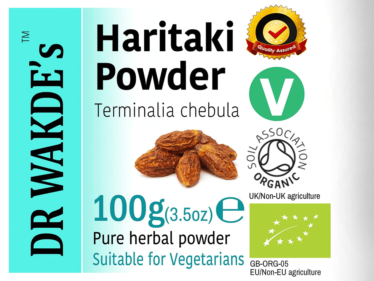 DR WAKDE's Organic Haritaki Powder 3.53 Ounce