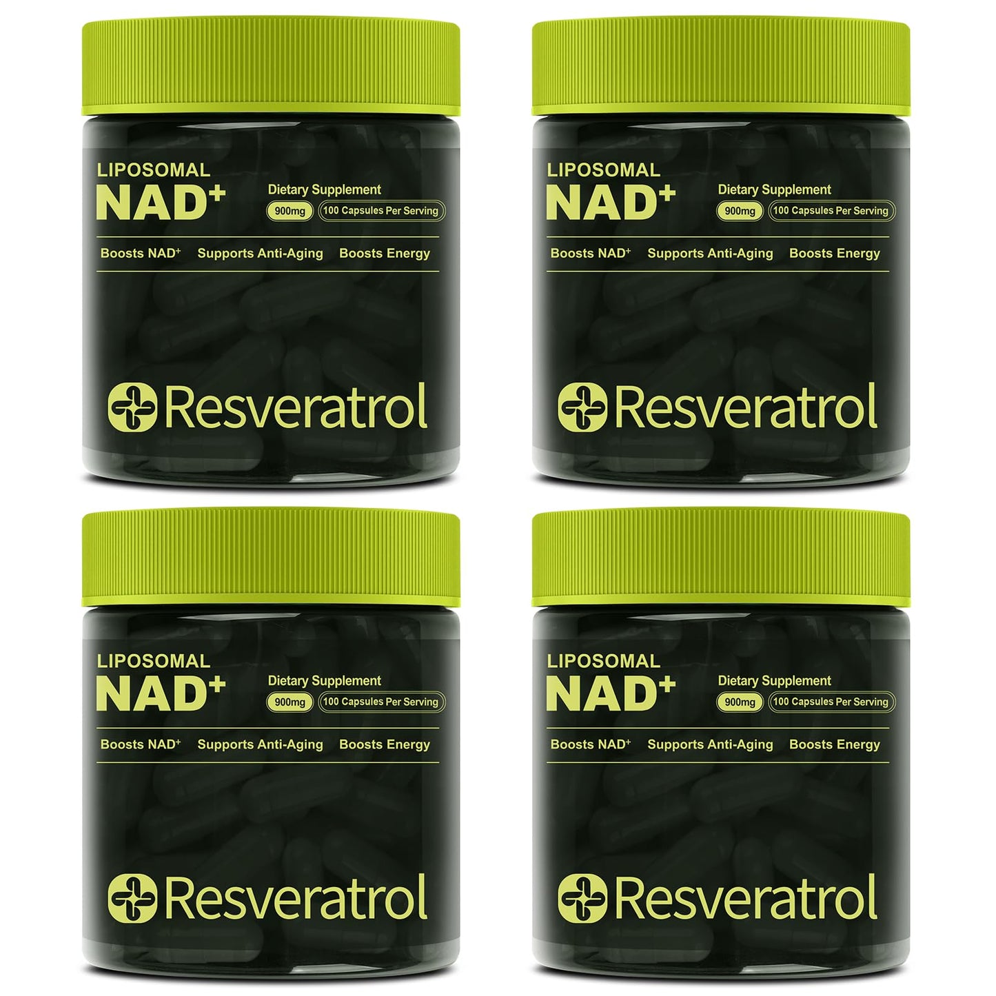 BOSNETHUINH NAD+ Supplement, NAD Nicotinamide Riboside Resveratrol, Liposomal NMNH Capsule 400 Capsules