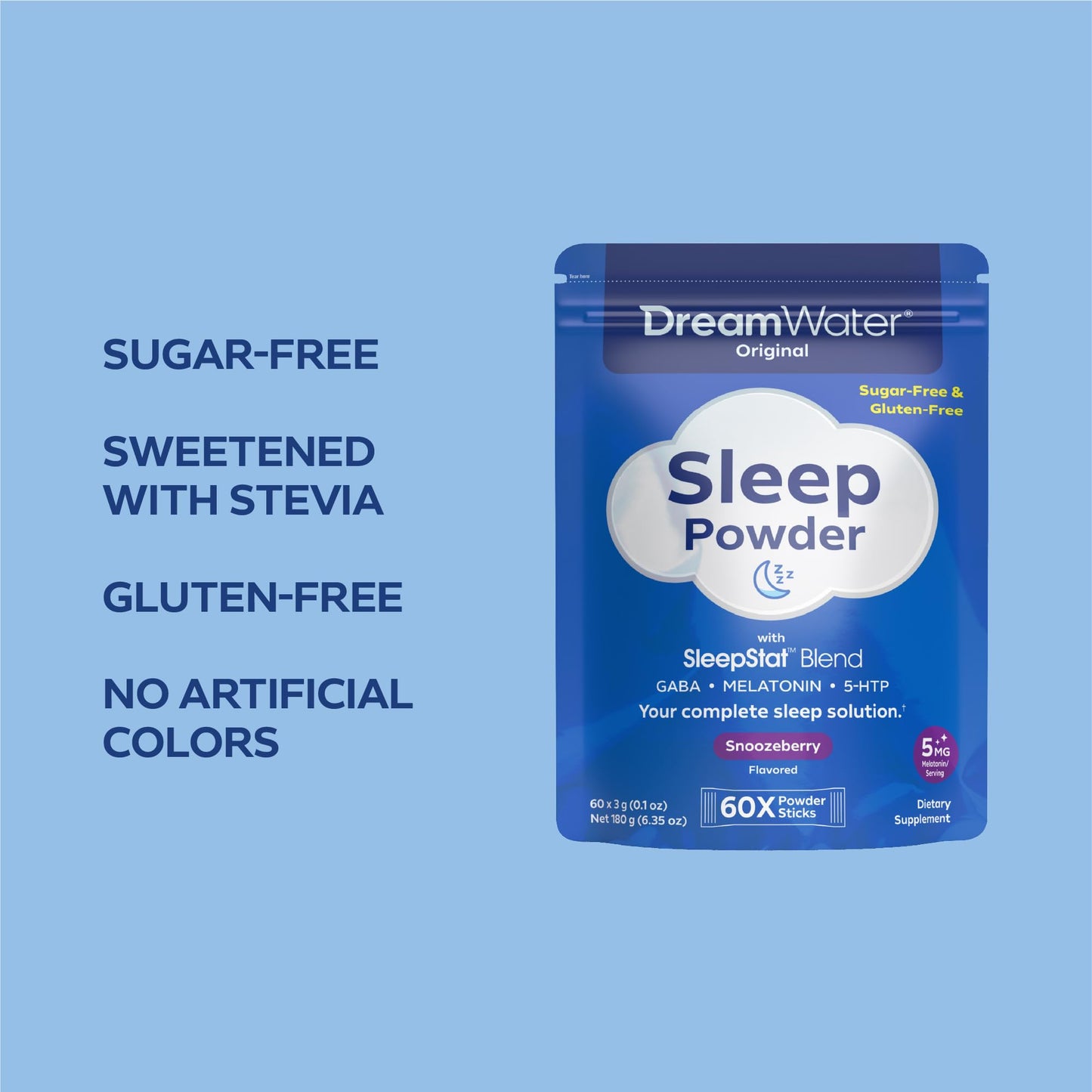 Dream Water Sleep Aid Powder, 60 Count