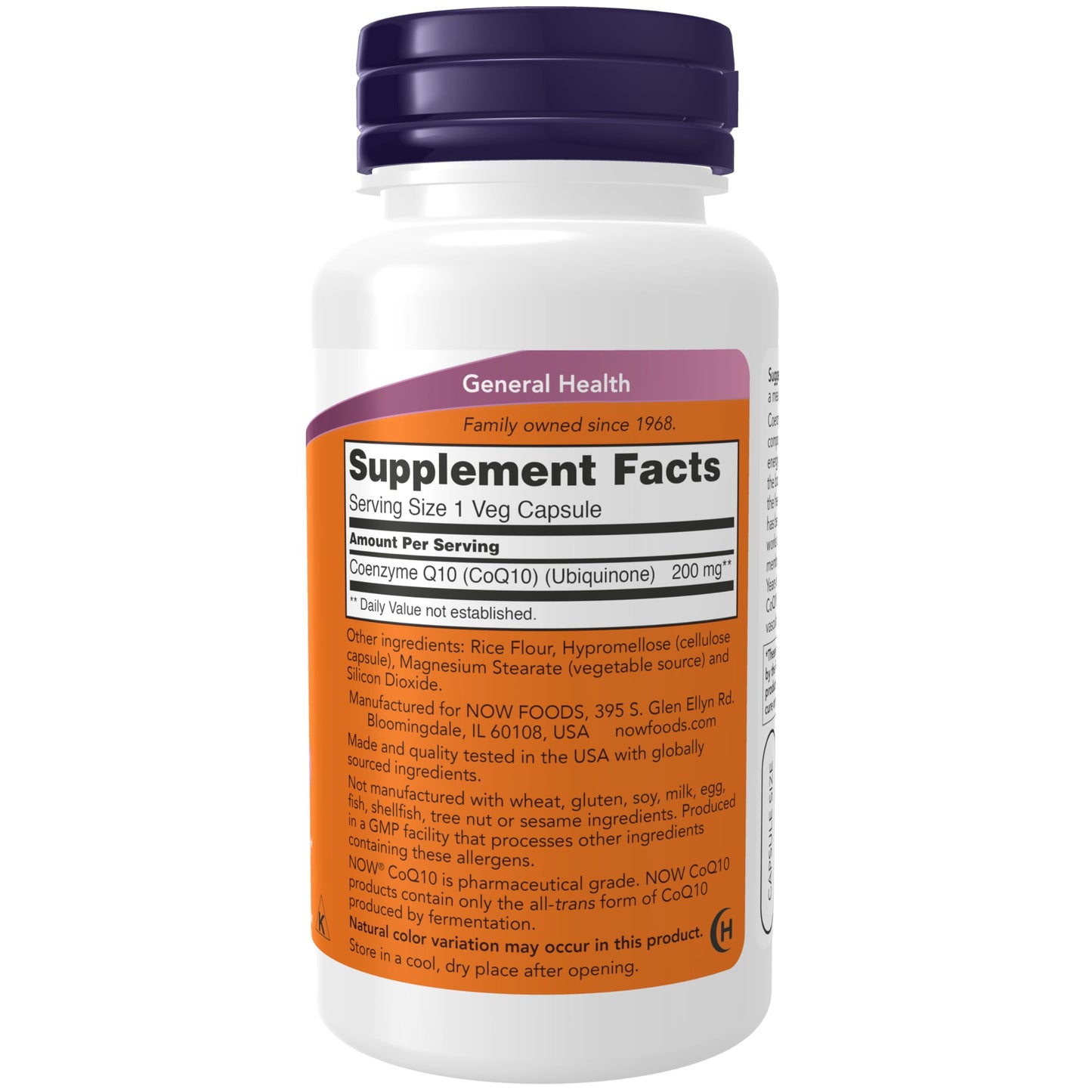 NOW Foods CoQ10 200 mg Capsules, 120 Count