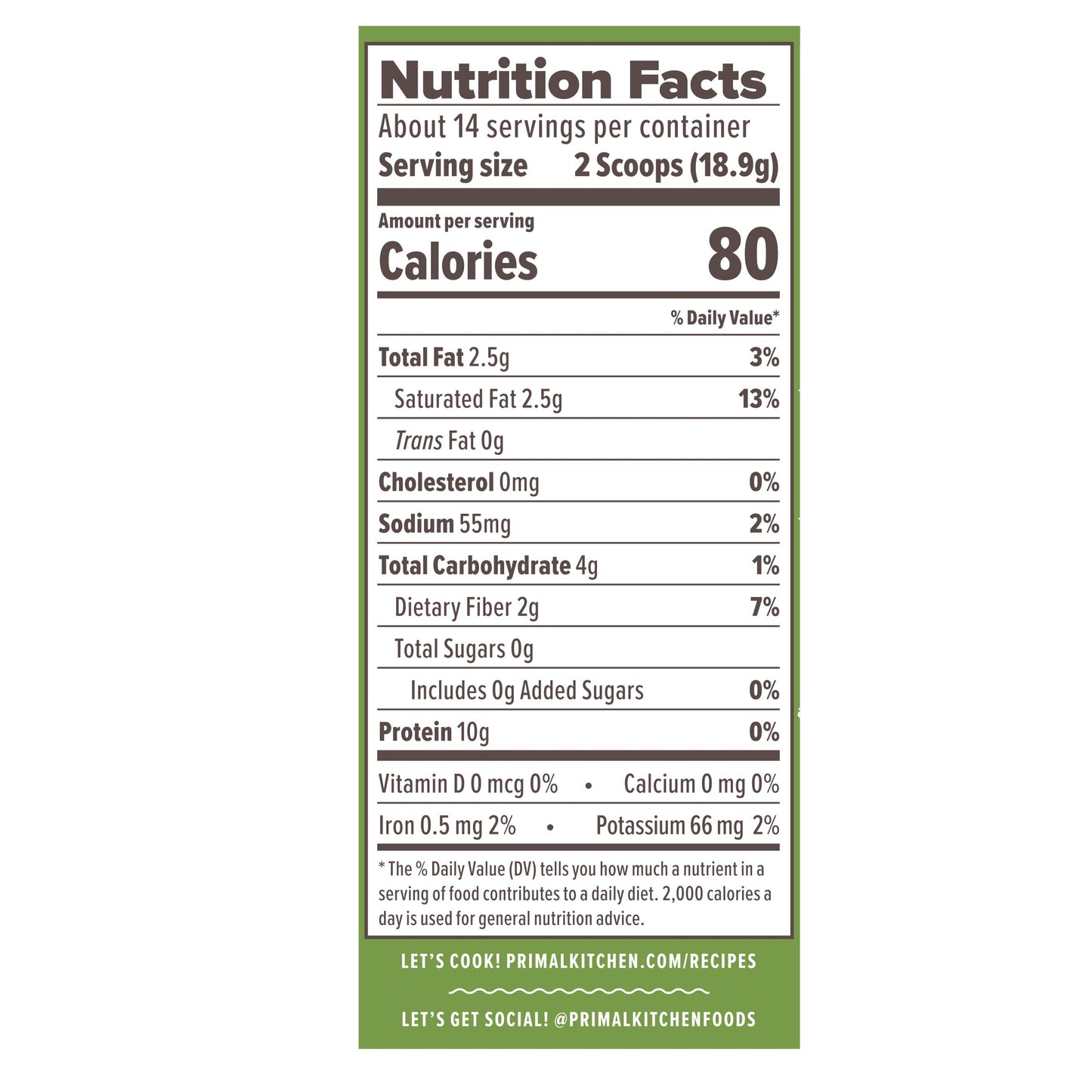 Primal Kitchen Matcha Collagen Keto Latte Powder, 9.33 Ounces