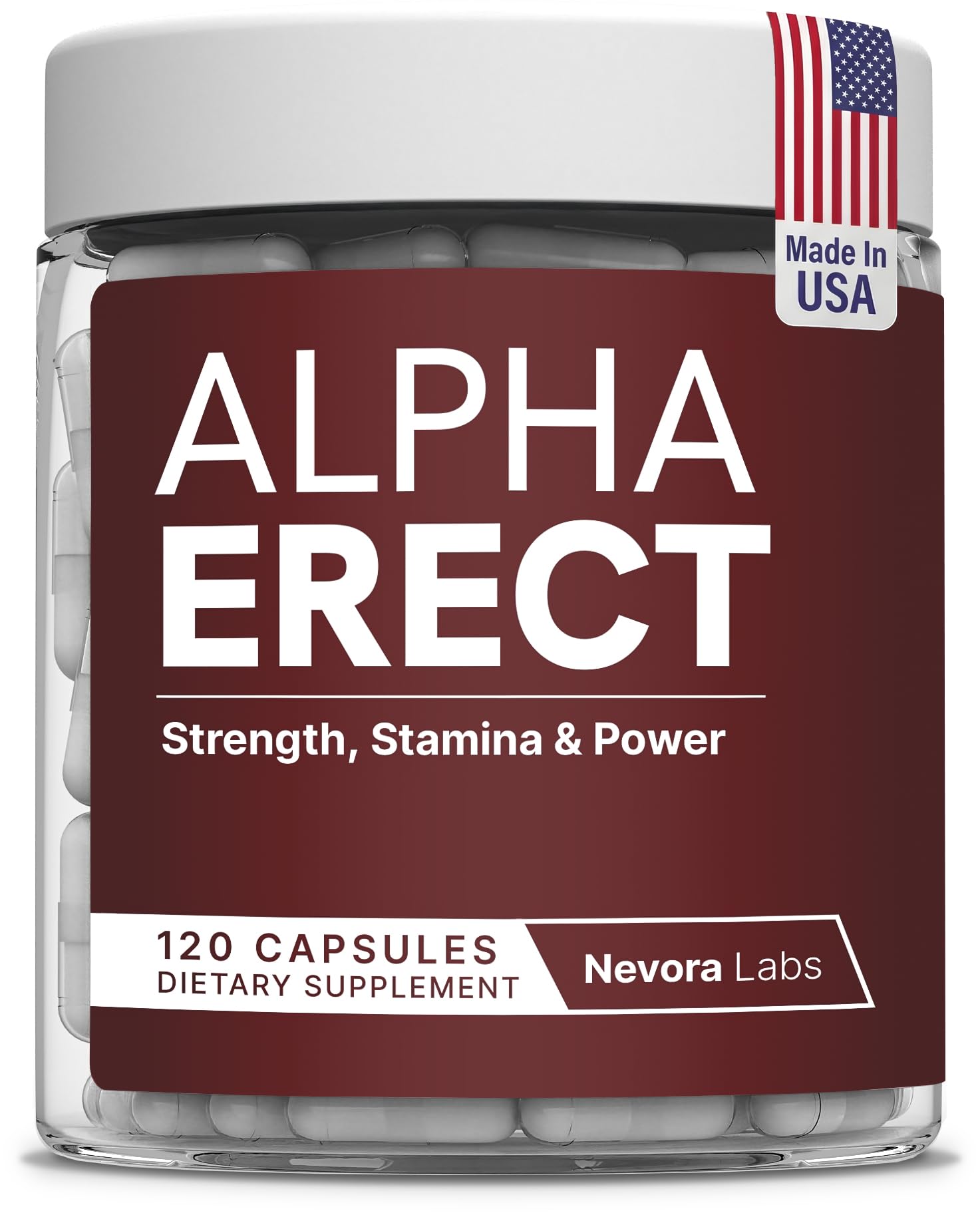 Nevora Labs Alpha Erect Male Enhancing Supplement Capsule 120 Count