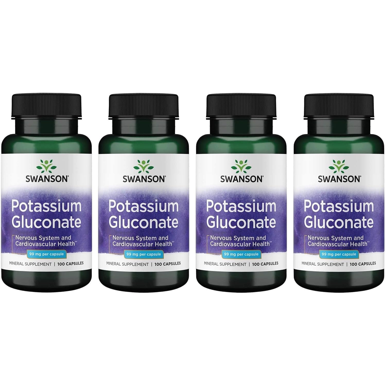 Swanson Potassium Gluconate 99 mg Capsule 400 Count