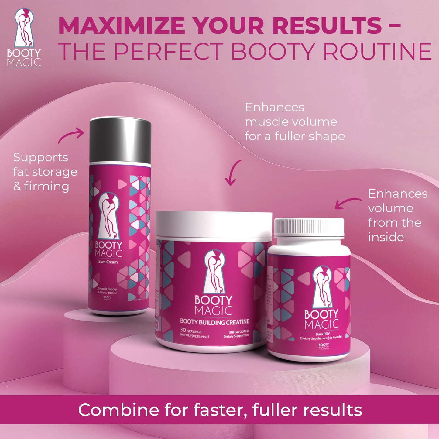 Booty Magic Butt Enhancement Capsules, 60 Count