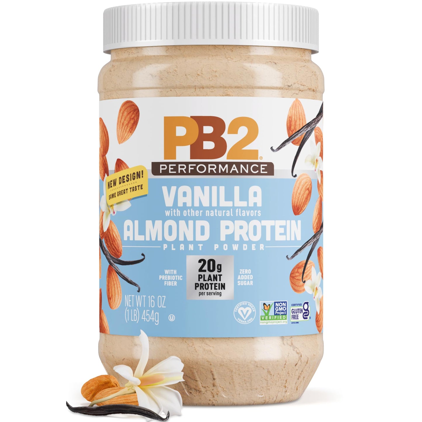 PB2 Performance Almond Plant Based Vegan Protein Powder, 16 Servings