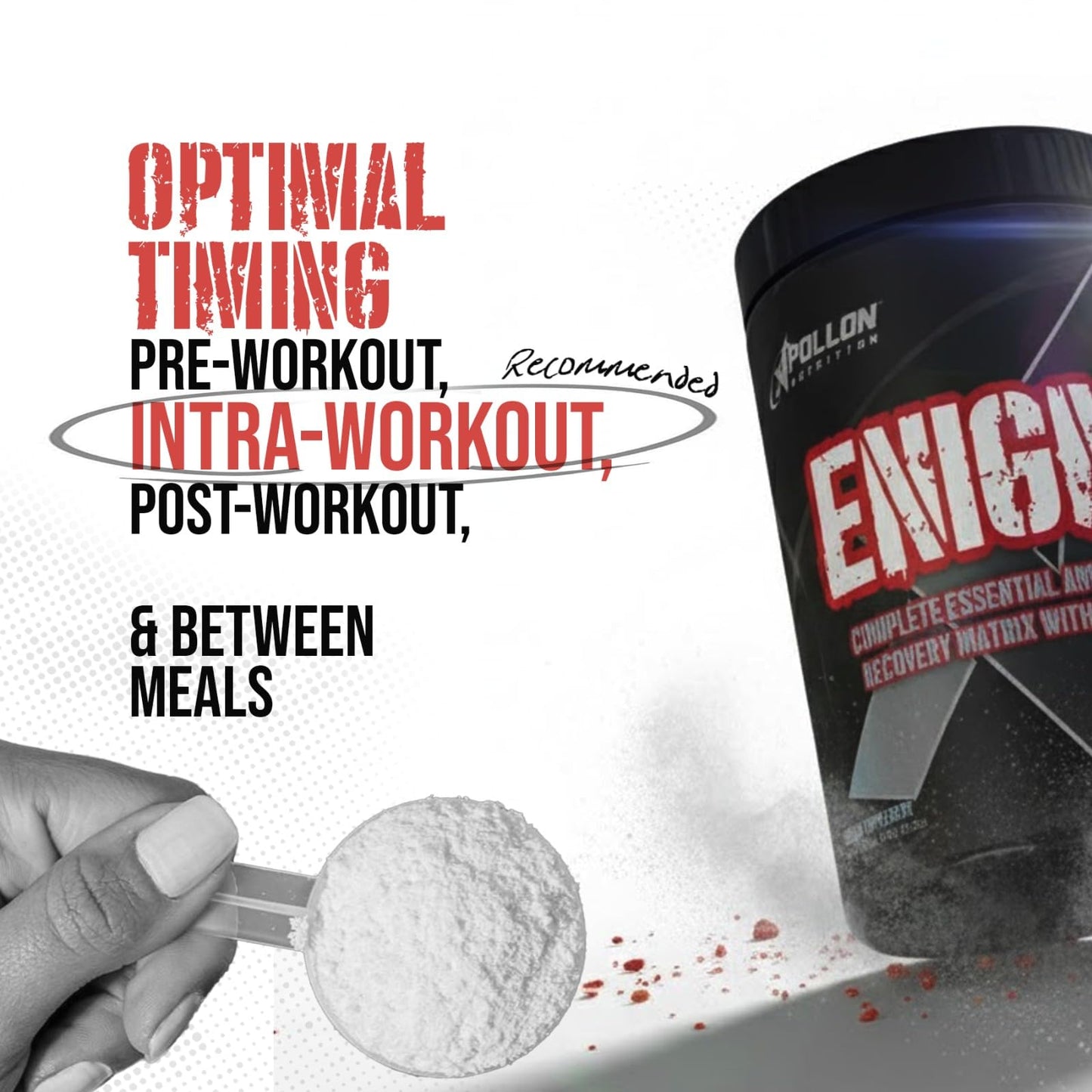 Apollon Nutrition Enigma Complete EAA + BCAA Recovery Matrix Powder 1.1 oz 40 Servings Strawberry Margarita