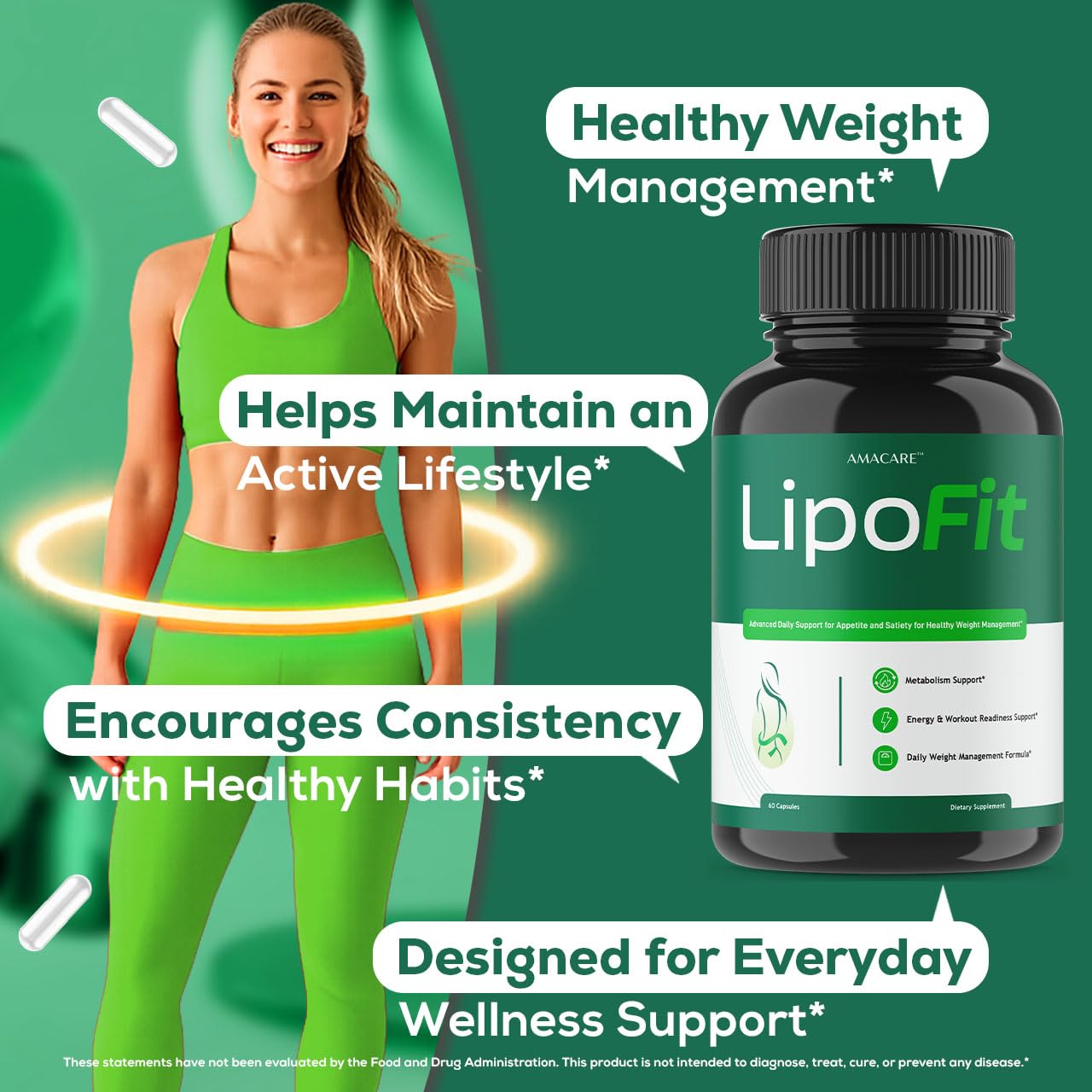 AMACARE Lipo Fit Capsules 300 Capsules