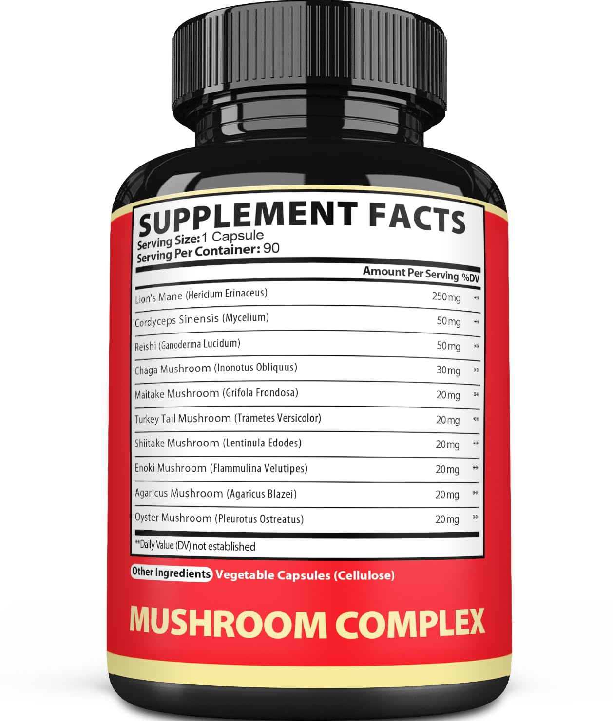 Satoomi 10-in-1 Mushroom Supplement Complex Capsules 90 Count