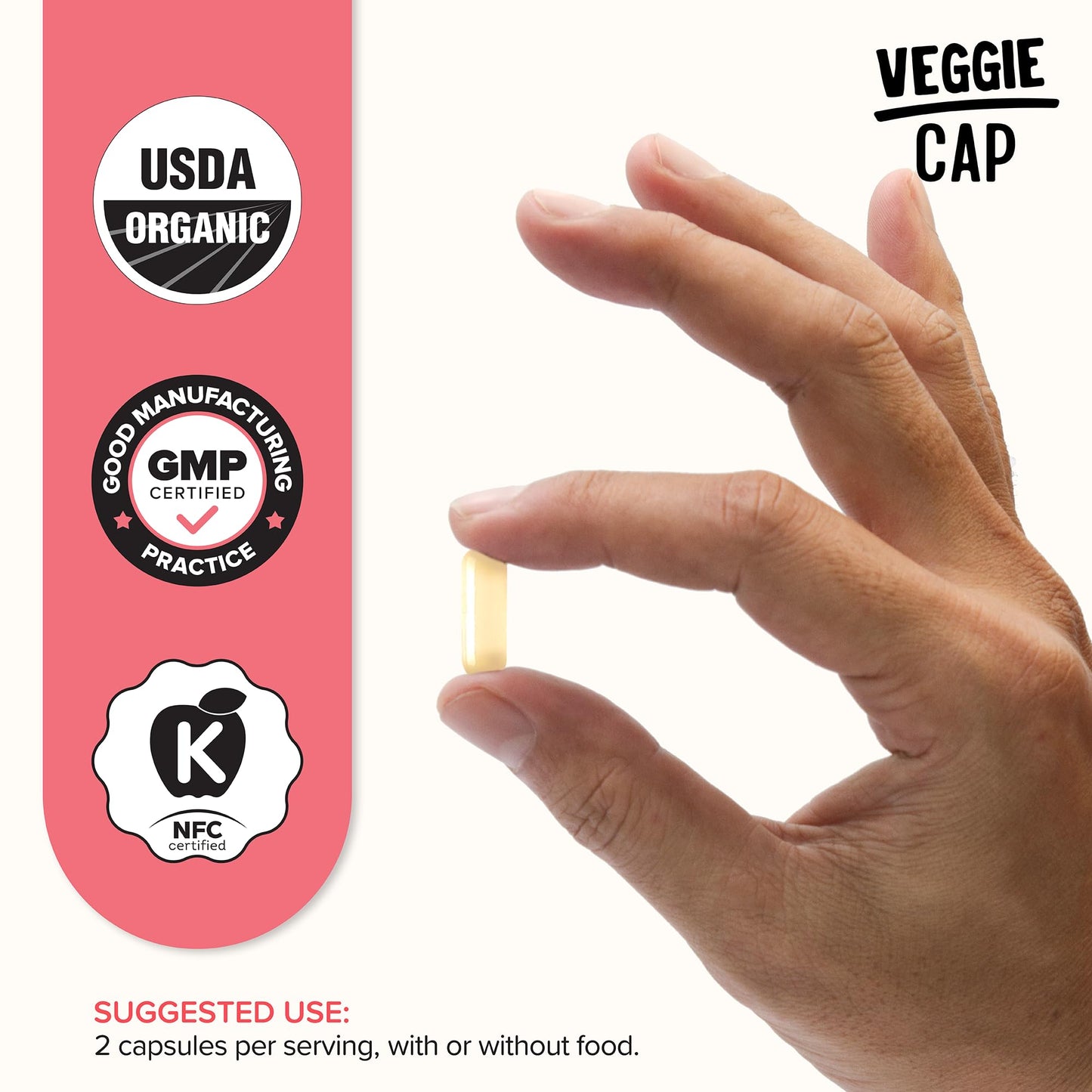 Strong Organics Organic Apple Cider Vinegar Capsules with The Mother, 1100mg ACV with 110mg Acetic Acid, 120 Vegan Caps