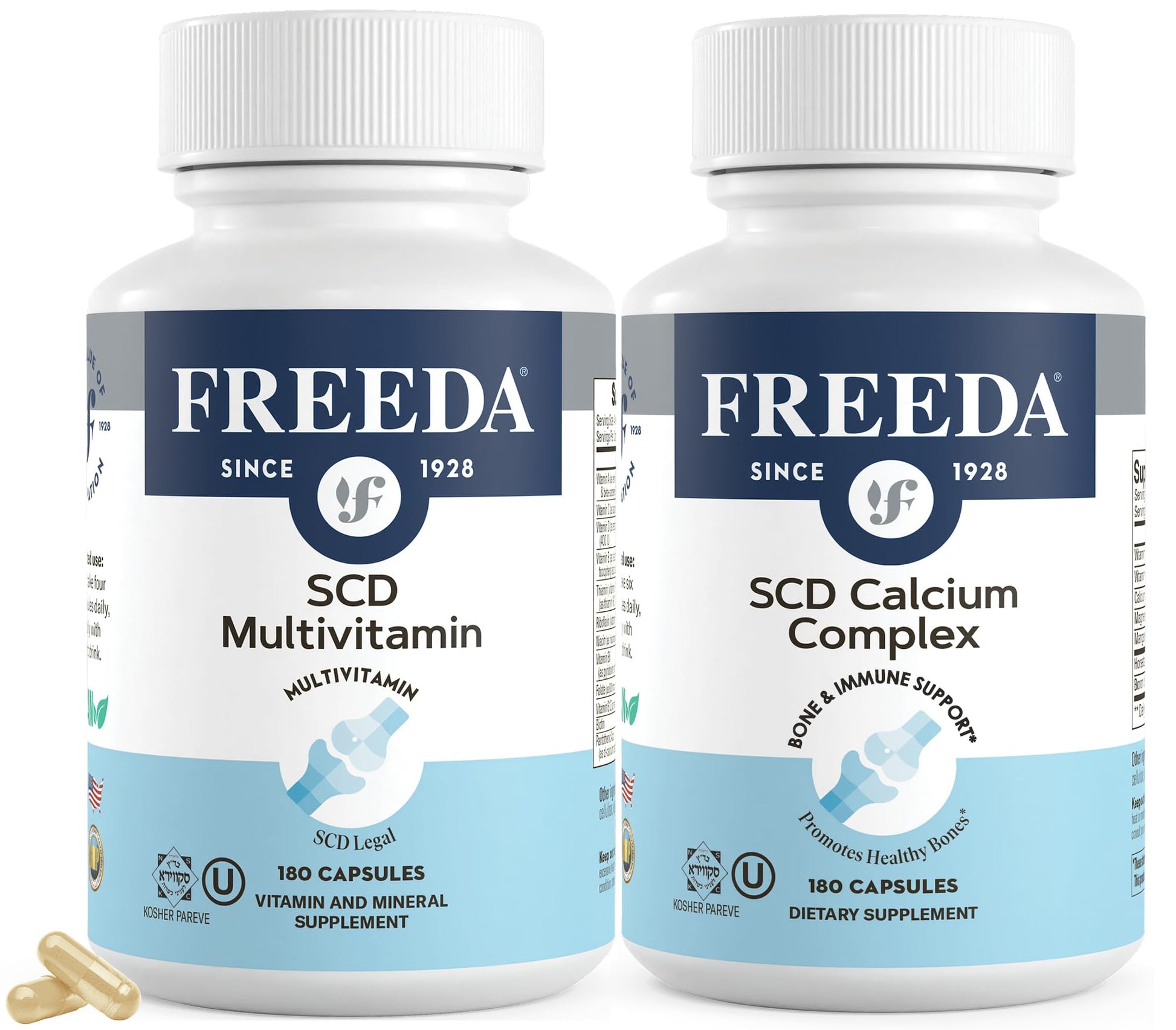 FREEDA SCD Bundle SCD Multivitamin + SCD Calcium Complex Capsule 2-Pack