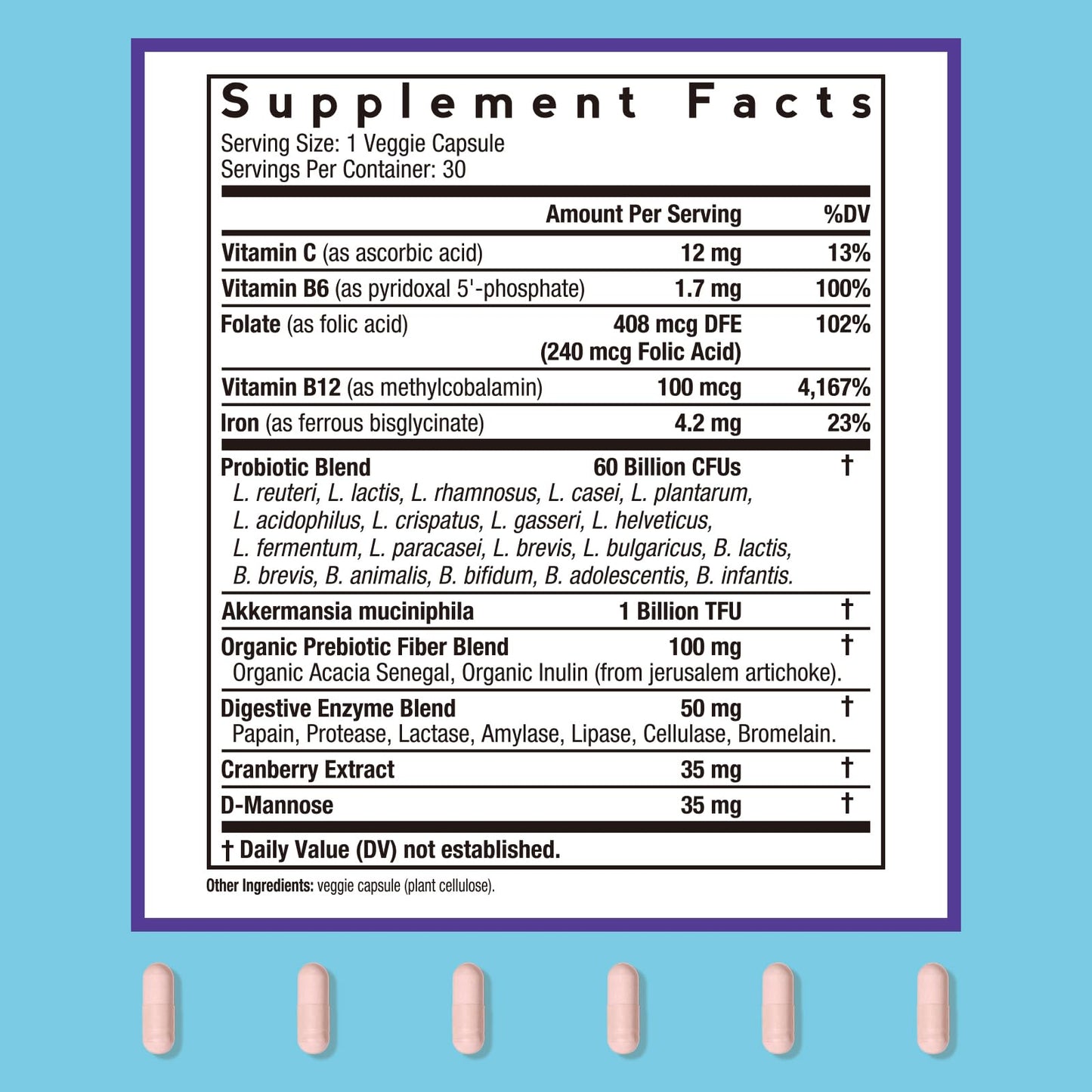Doctor's Recipes Probiotics for Women Capsules 30 Count