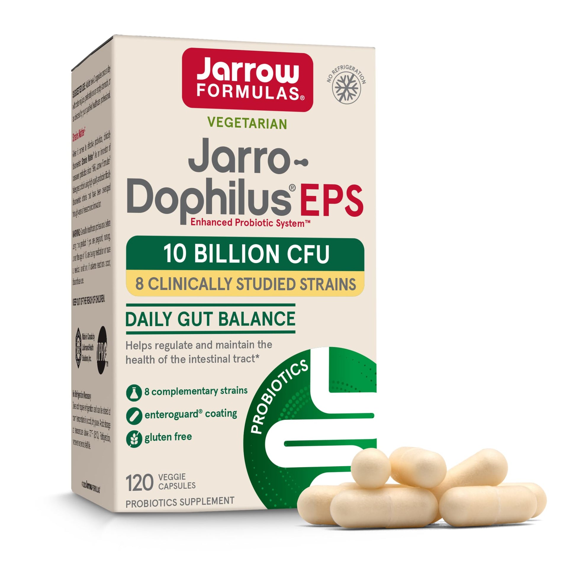Jarrow Formulas Jarro Dophilus Probiotics 10 Billion CFU - Probiotic Supplement Capsule, 120 Count