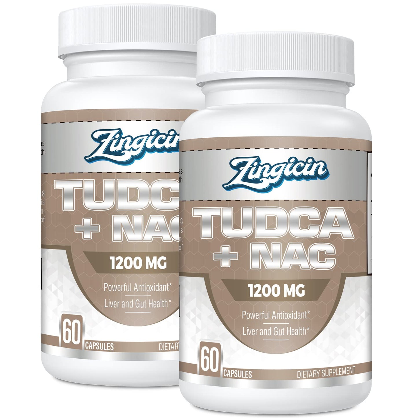 Zingicin TUDCA with NAC Supplement 1200mg 120 Capsules