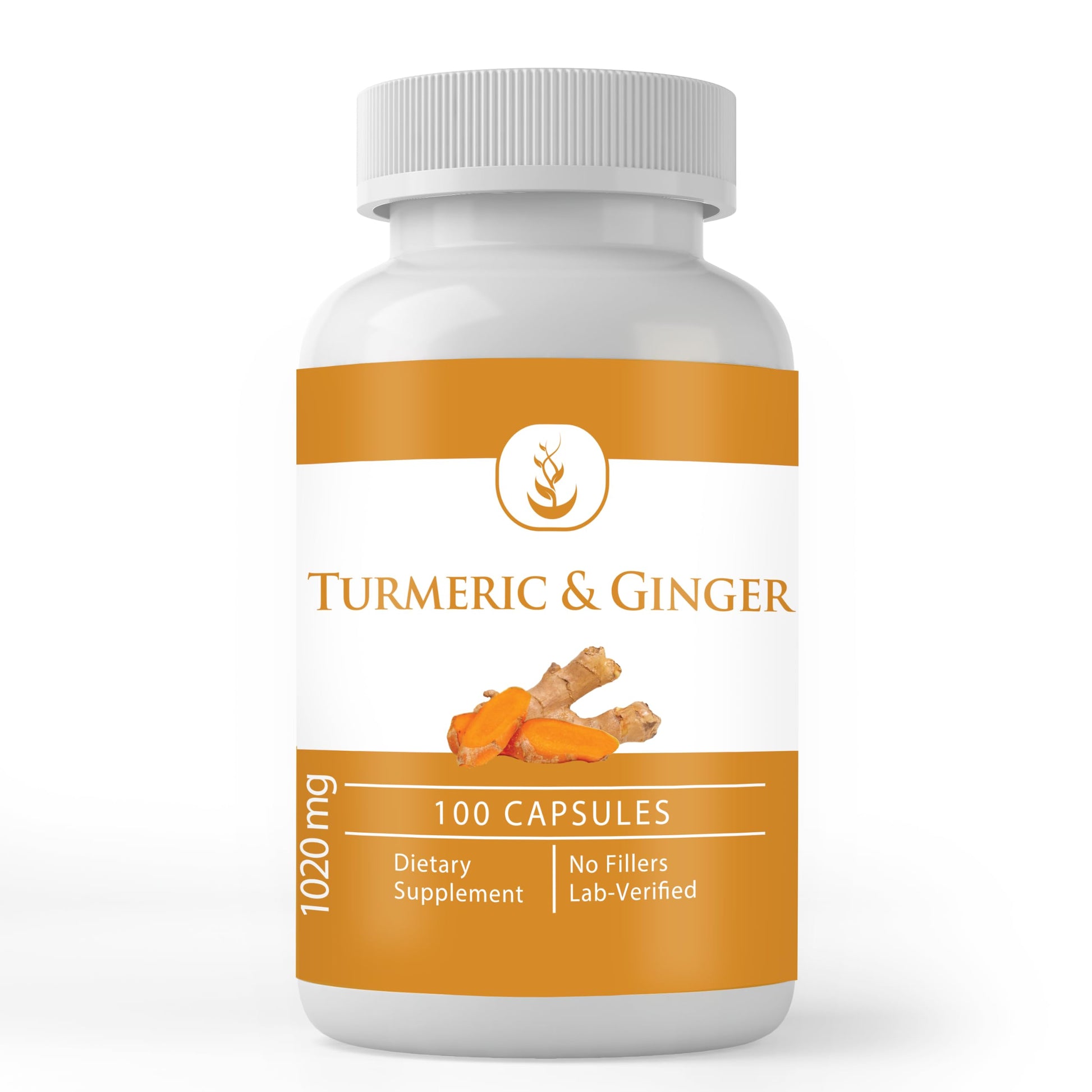Pure Original Ingredients Turmeric Curcumin & Ginger Capsules, 100 Capsules