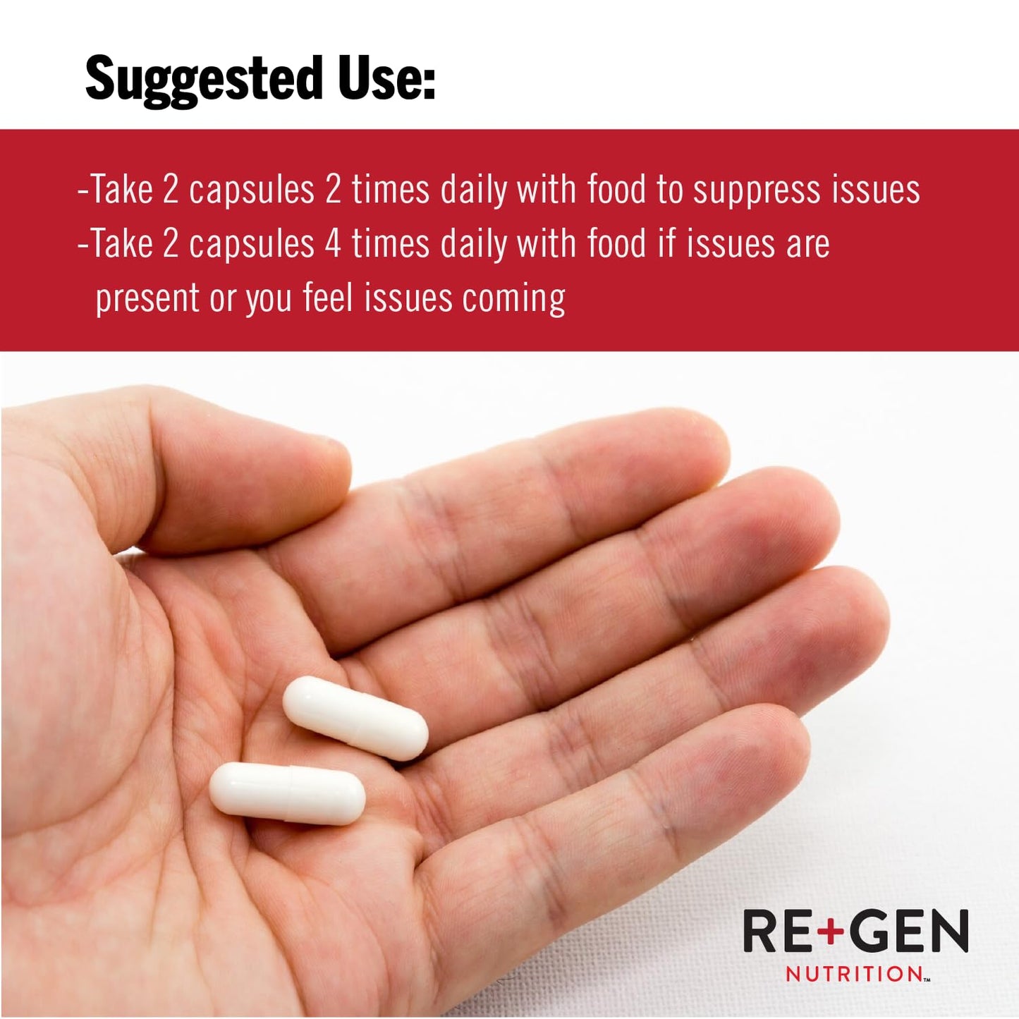 Re+Gen Nutrition H Rescue Immune Support Capsule, 120 Capsules
