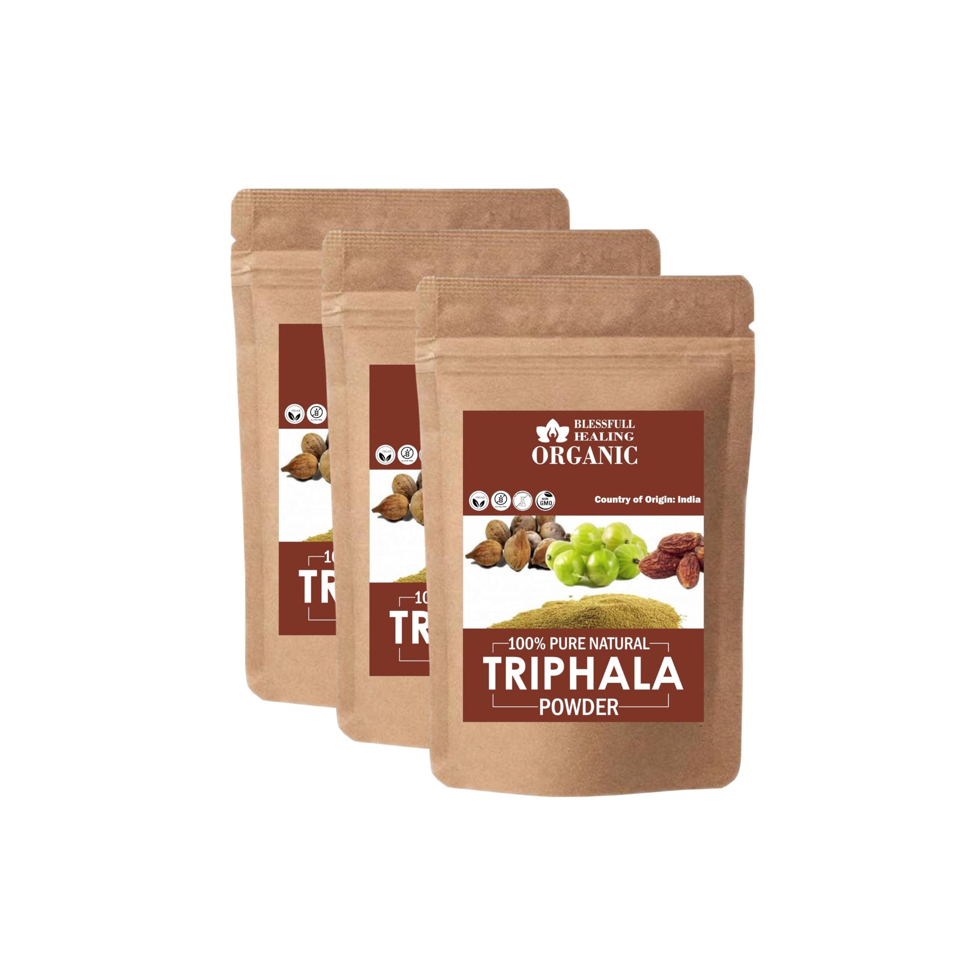 Blessfull Healing Organic Triphala Powder, Pack of 3, 300 Grams