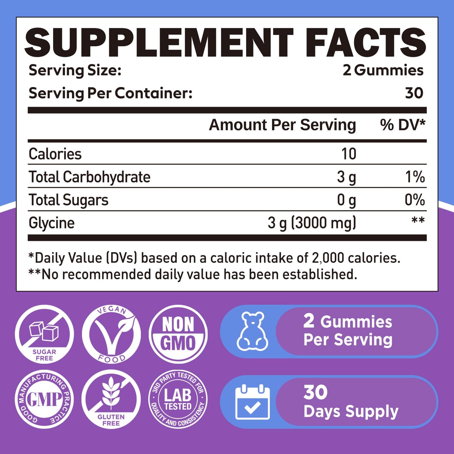 duwhot Glycine & Cortisol Gummies, Sleep Support & Immune Health, 120 Gummies