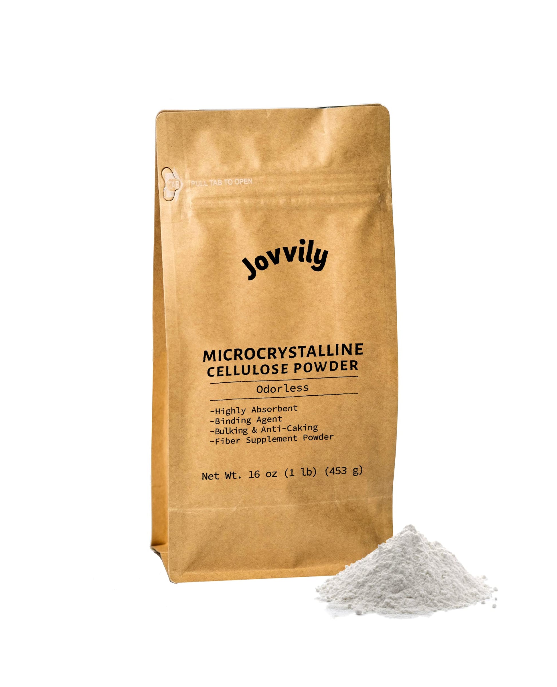 Jovvily Microcrystalline Cellulose Powder, 1 lb Pack of 5, 80
