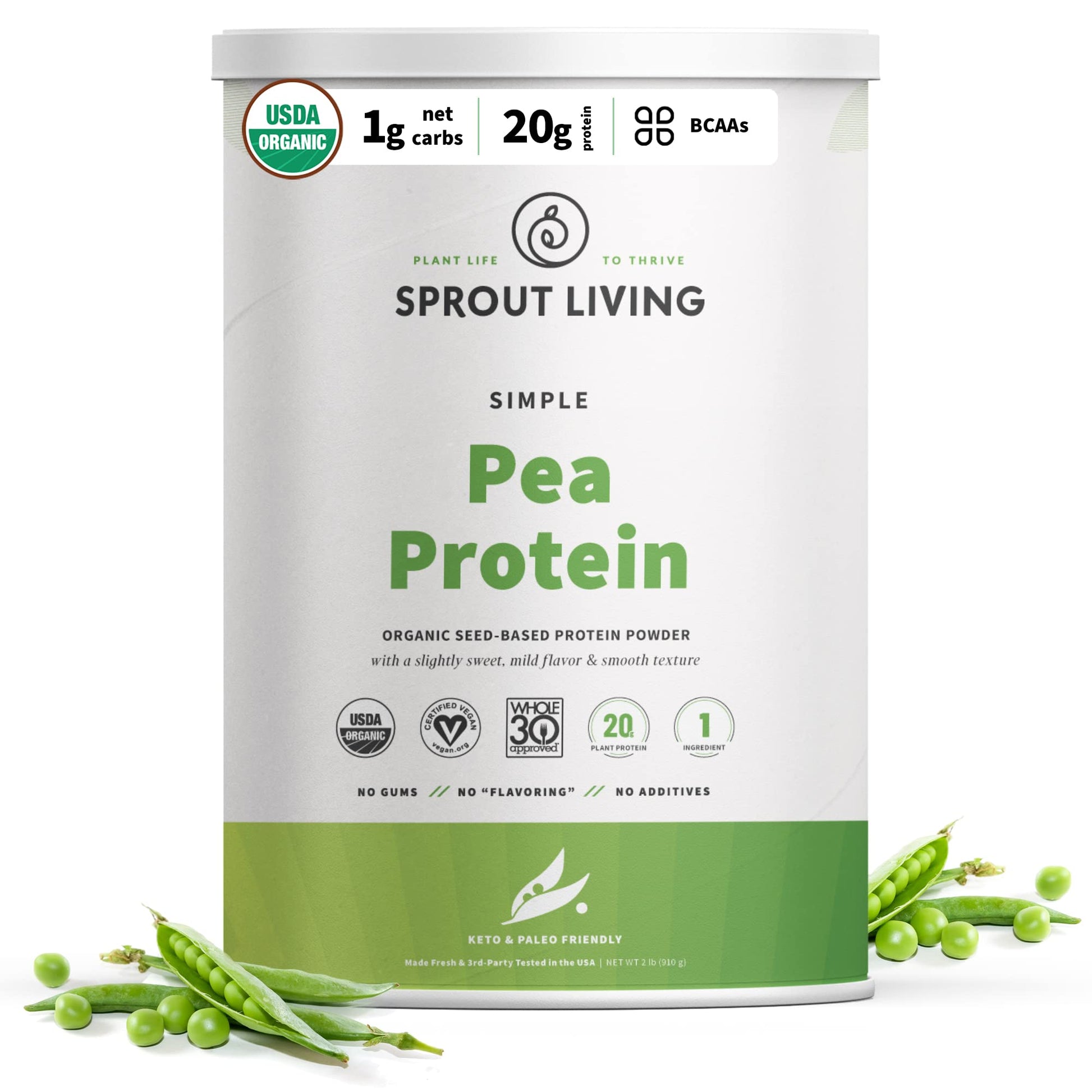 Sprout Living Organic Pea Protein Powder 32