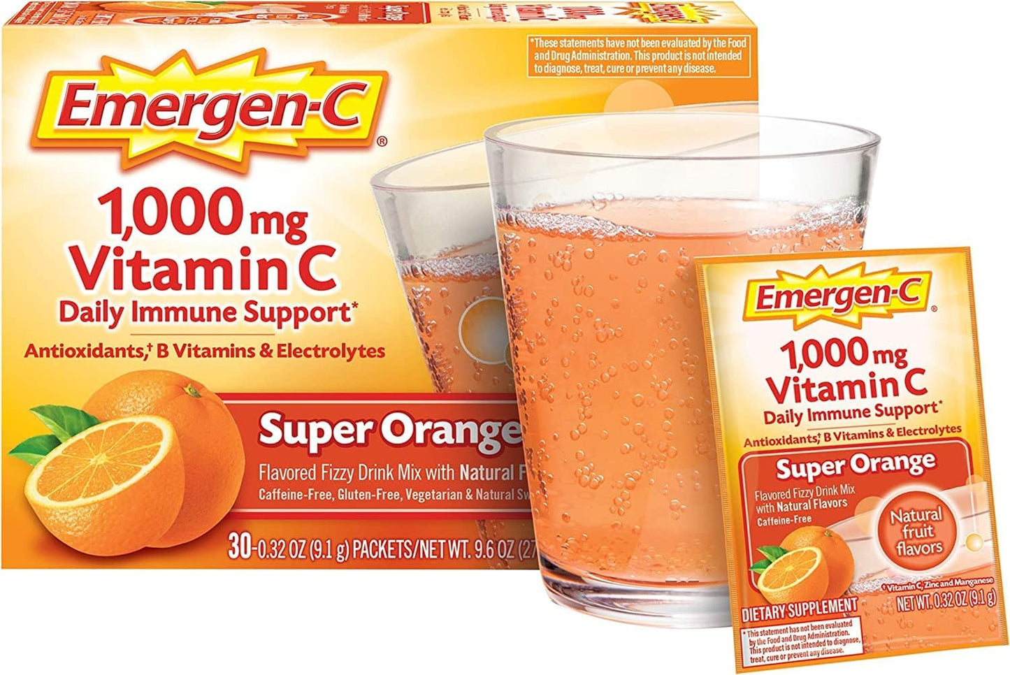 Emergen-C Super Orange Powder, 19.2 oz