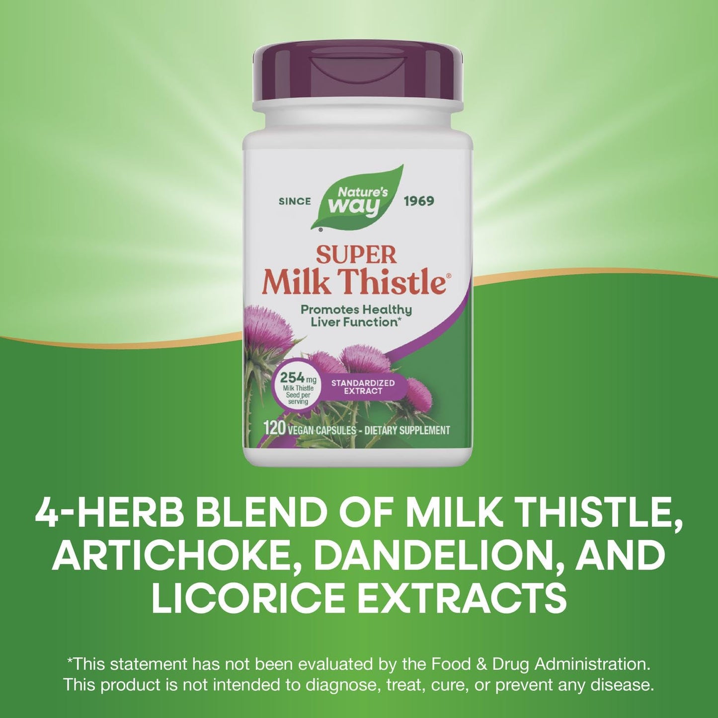 Nature's Way Super Milk Thistle Capsule, 120 Capsules