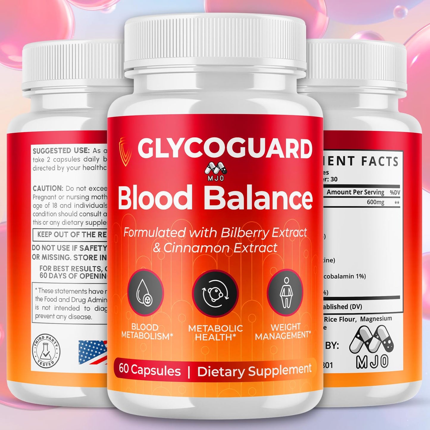MJO Glycoguard Red Capsules 60 Count