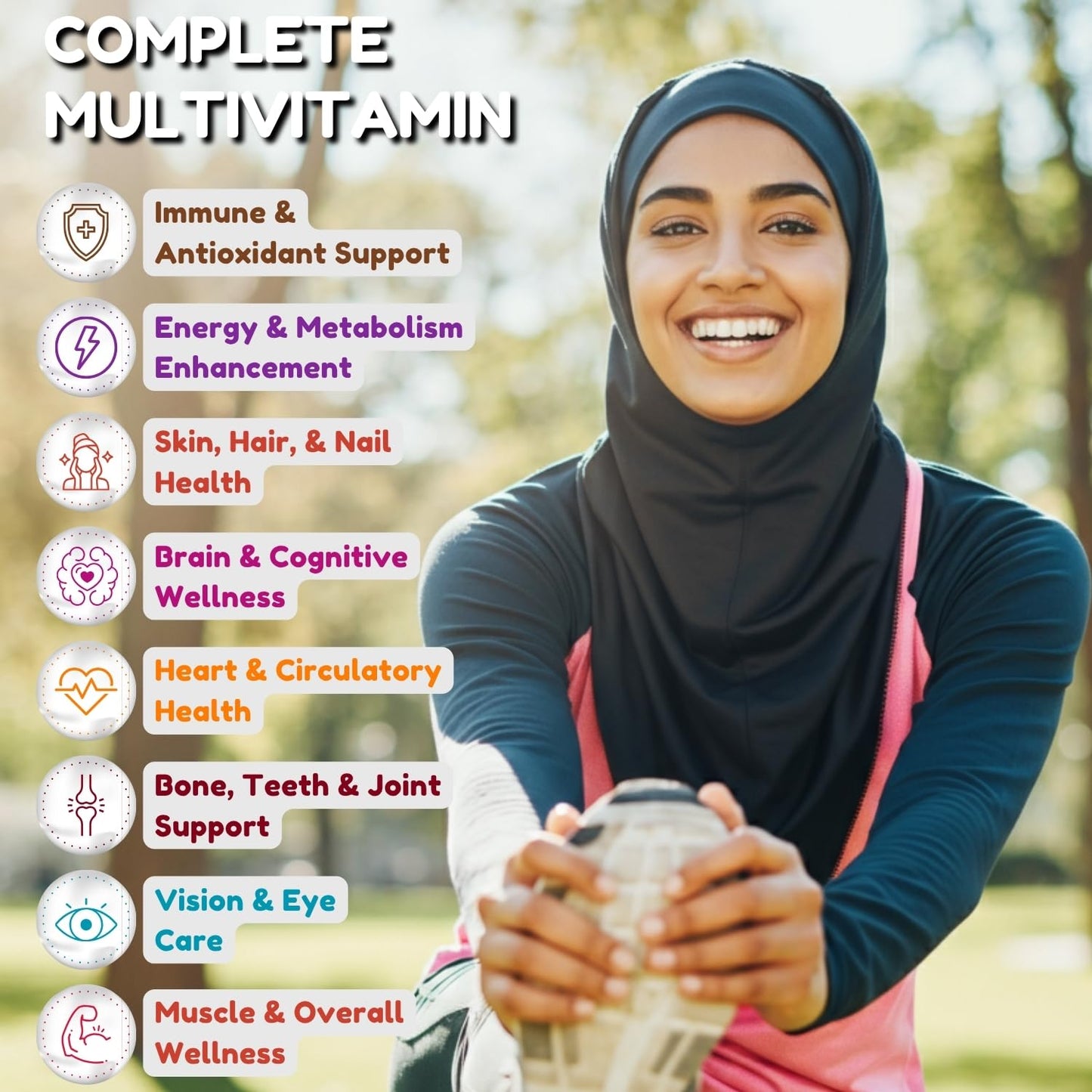 SHIFAA NUTRITION Halal Multivitamins for Women, Men & Adults Capsule 60 Count