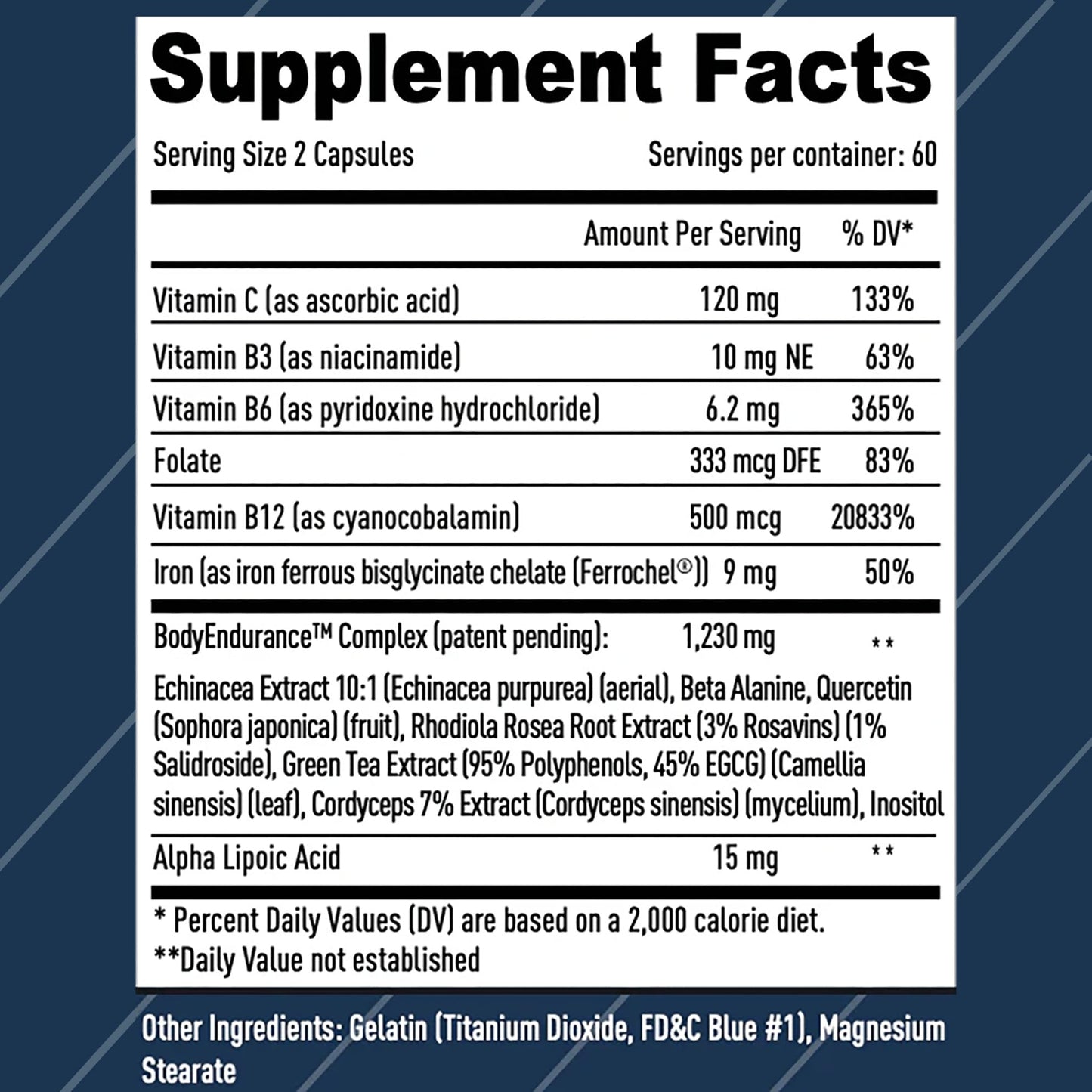 VO2-Boost Natural Endurance and Oxygen Supplement to Help VO2 max with Rhodiola Rosea, B12, and Alpha Lipoic Acid Capsules, 120 Count