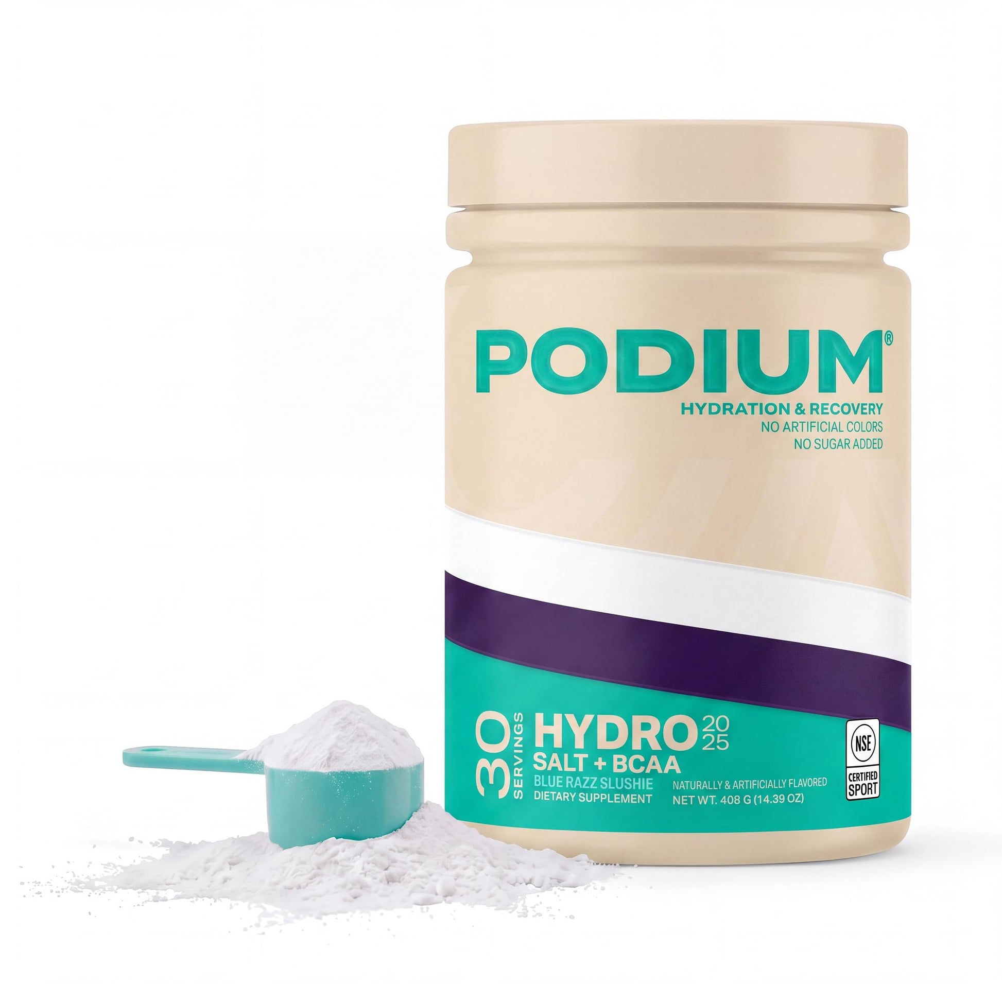 Podium Nutrition Instantized BCAA Powder Hydro and Salt 2025, 14.82 oz