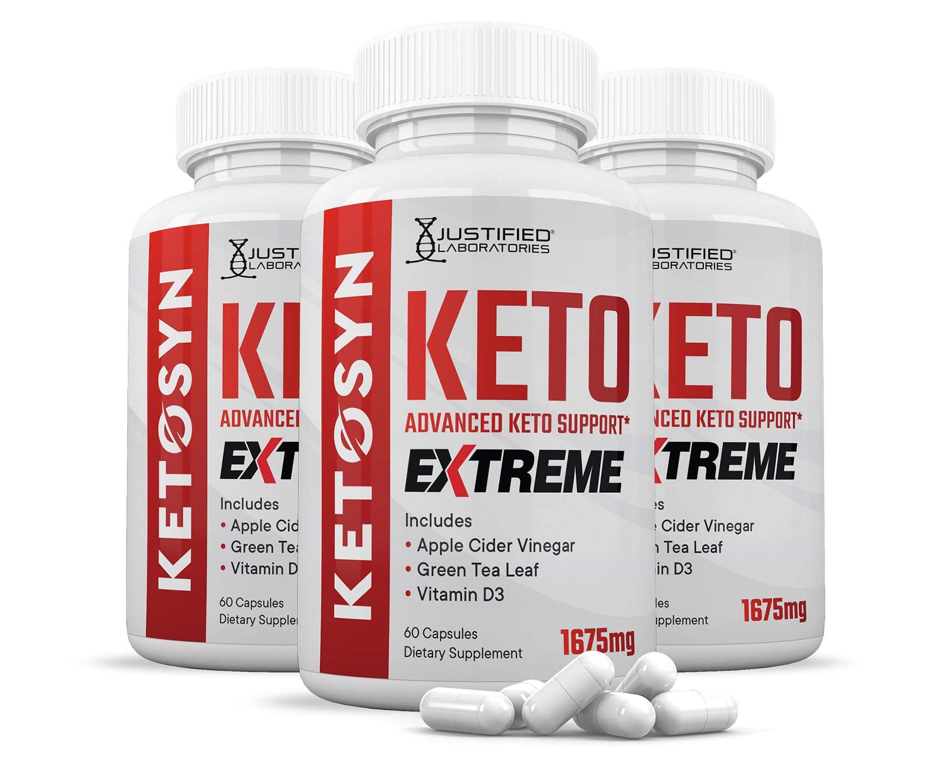 Justified Laboratories Ketosyn Keto ACV Extreme 180 Capsules