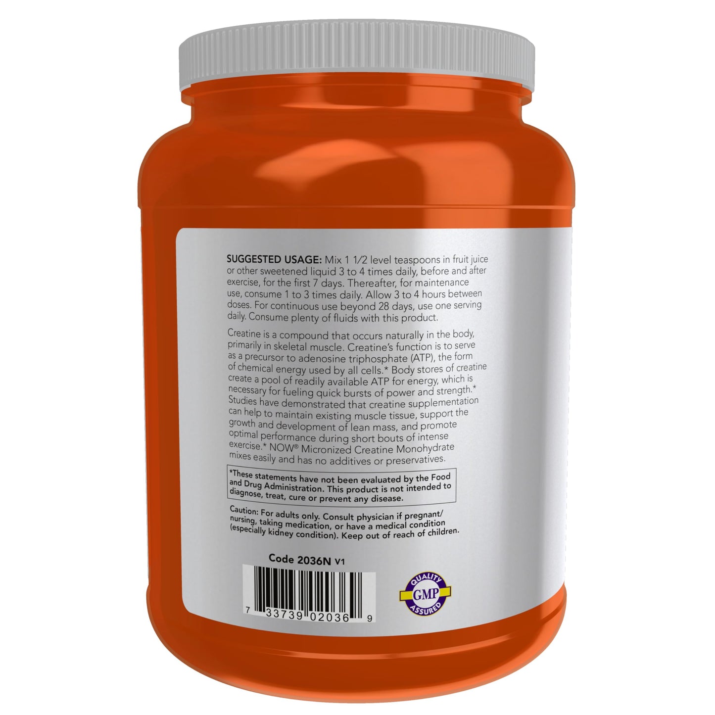 NOW Foods Micronized Creatine Powder, 2 oz