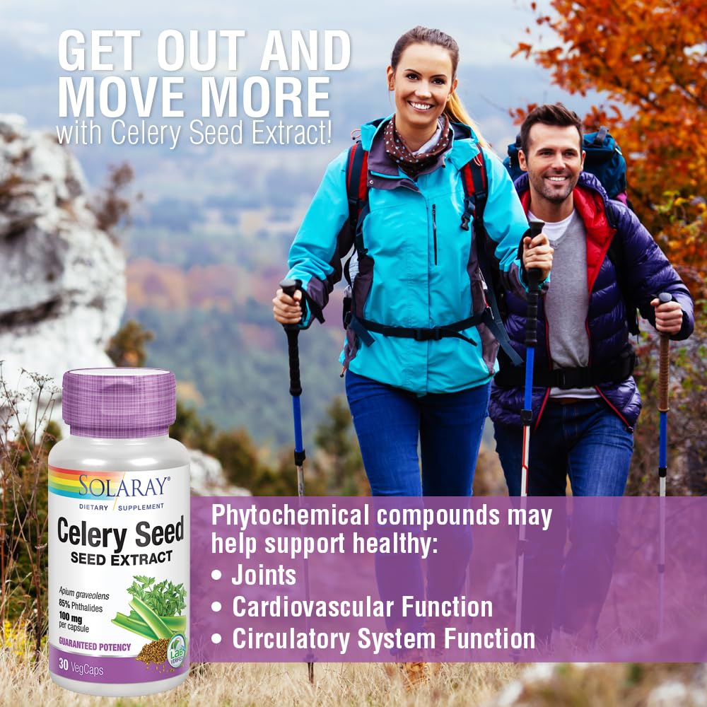 SOLARAY Celery Seed Extract Capsules 30 Count