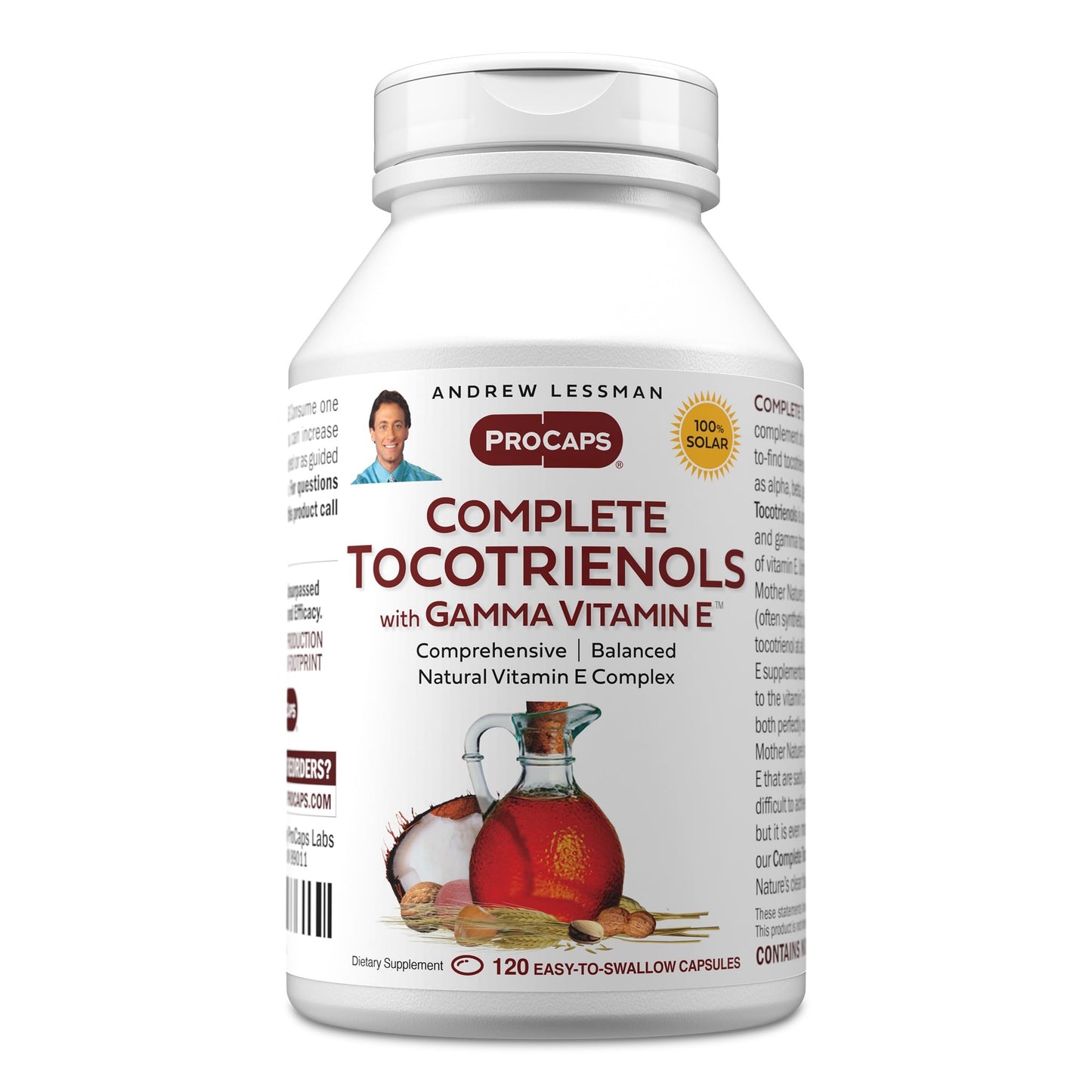 ANDREW LESSMAN Complete Tocotrienols with Gamma Vitamin E, 120 Capsules