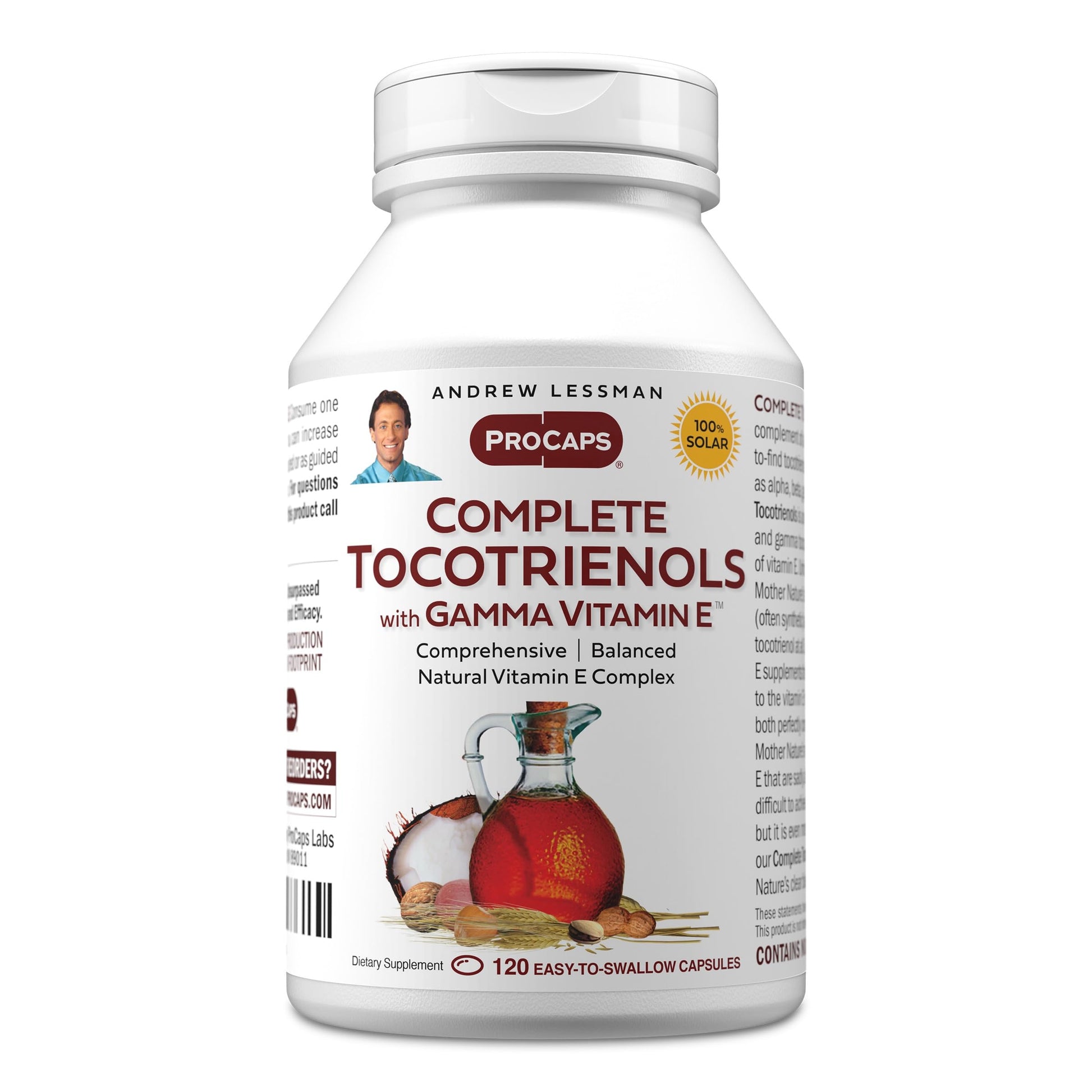 ANDREW LESSMAN Complete Tocotrienols with Gamma Vitamin E, 120 Capsules