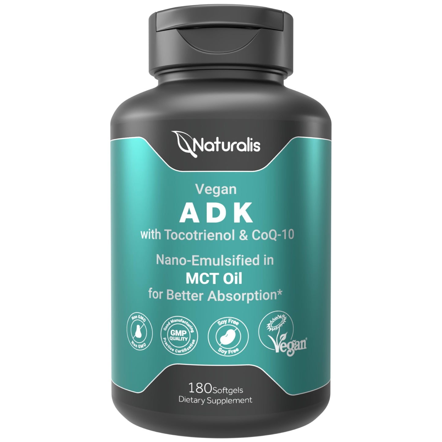 Naturalis Vegan Vitamin ADK Softgels 180 Count